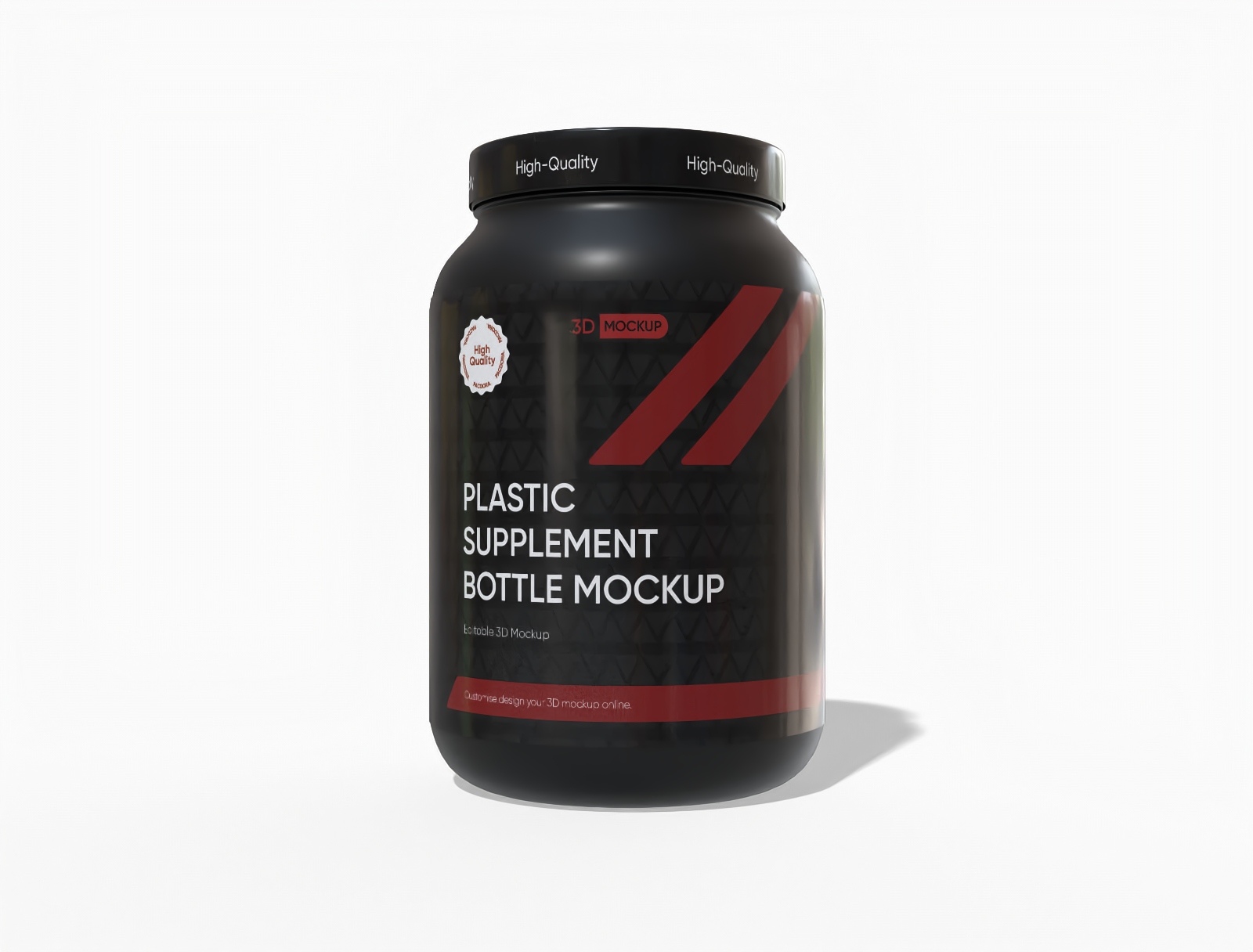 4000 ml protein powder container mockup