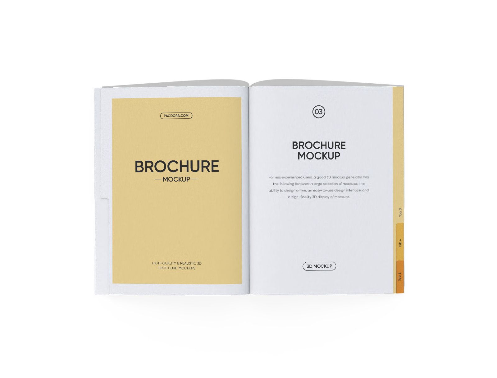 Mockup de brochura aberta