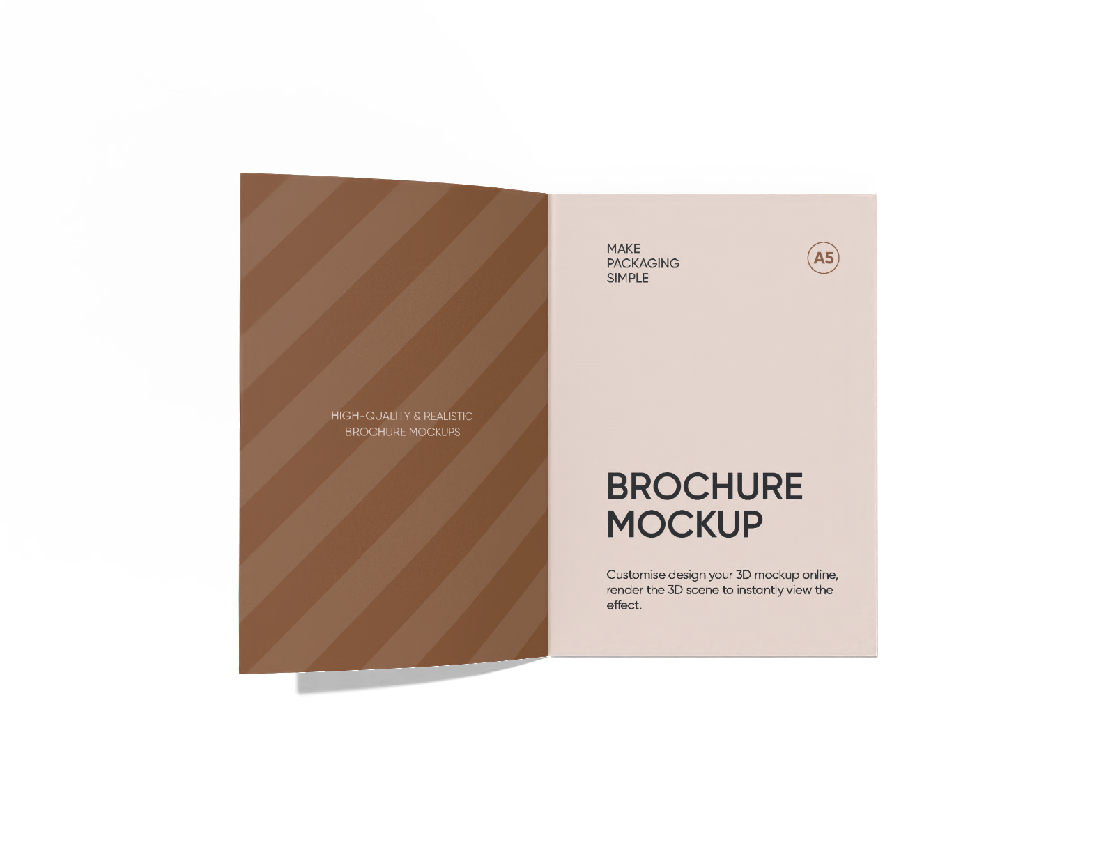 Open brochure mockup
