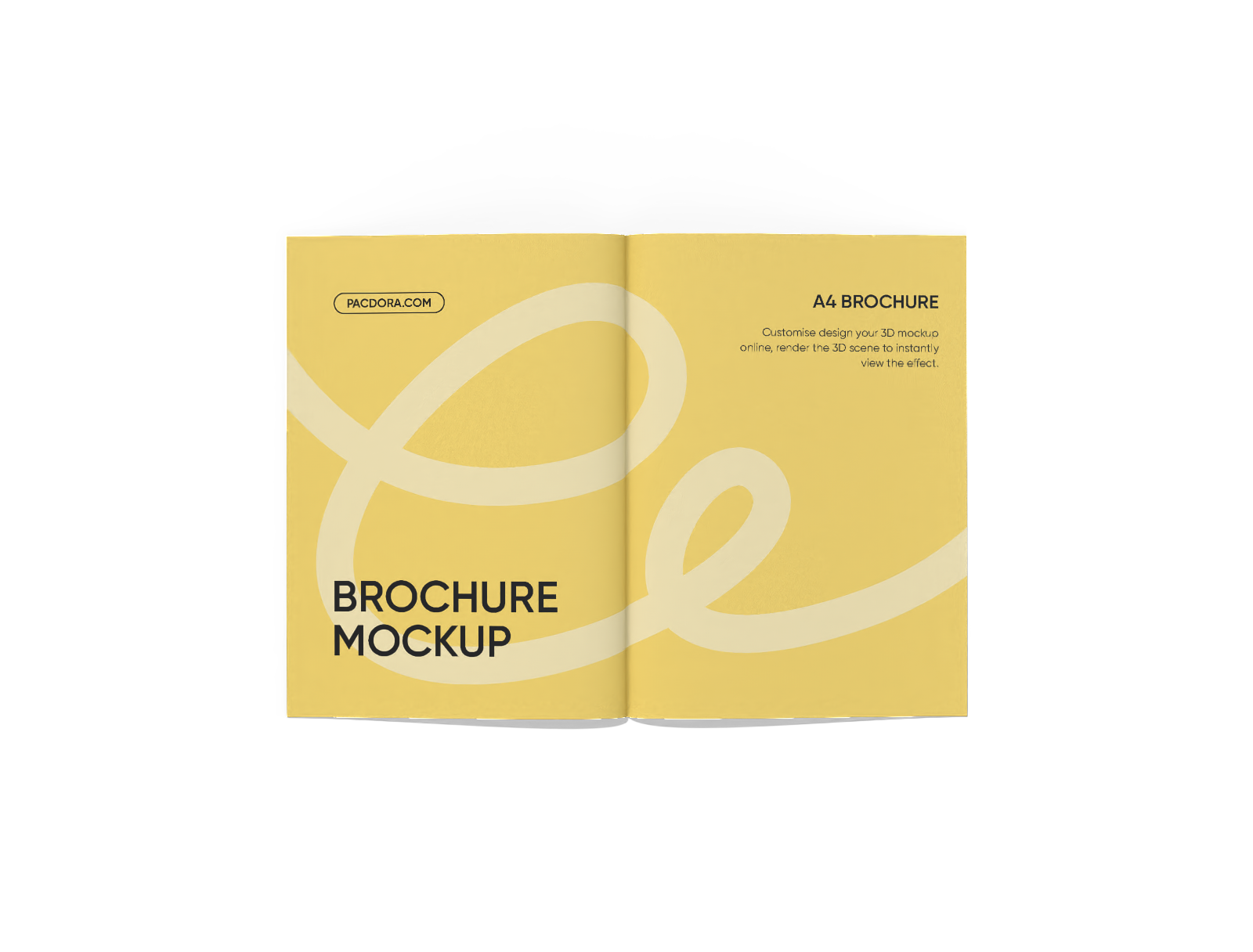 Open a4 brochure mockup