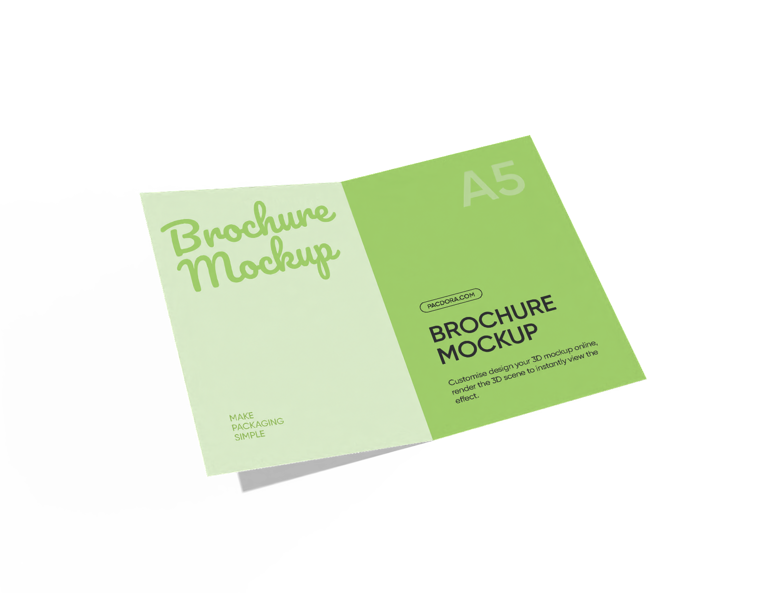 A5 open brochure mockup