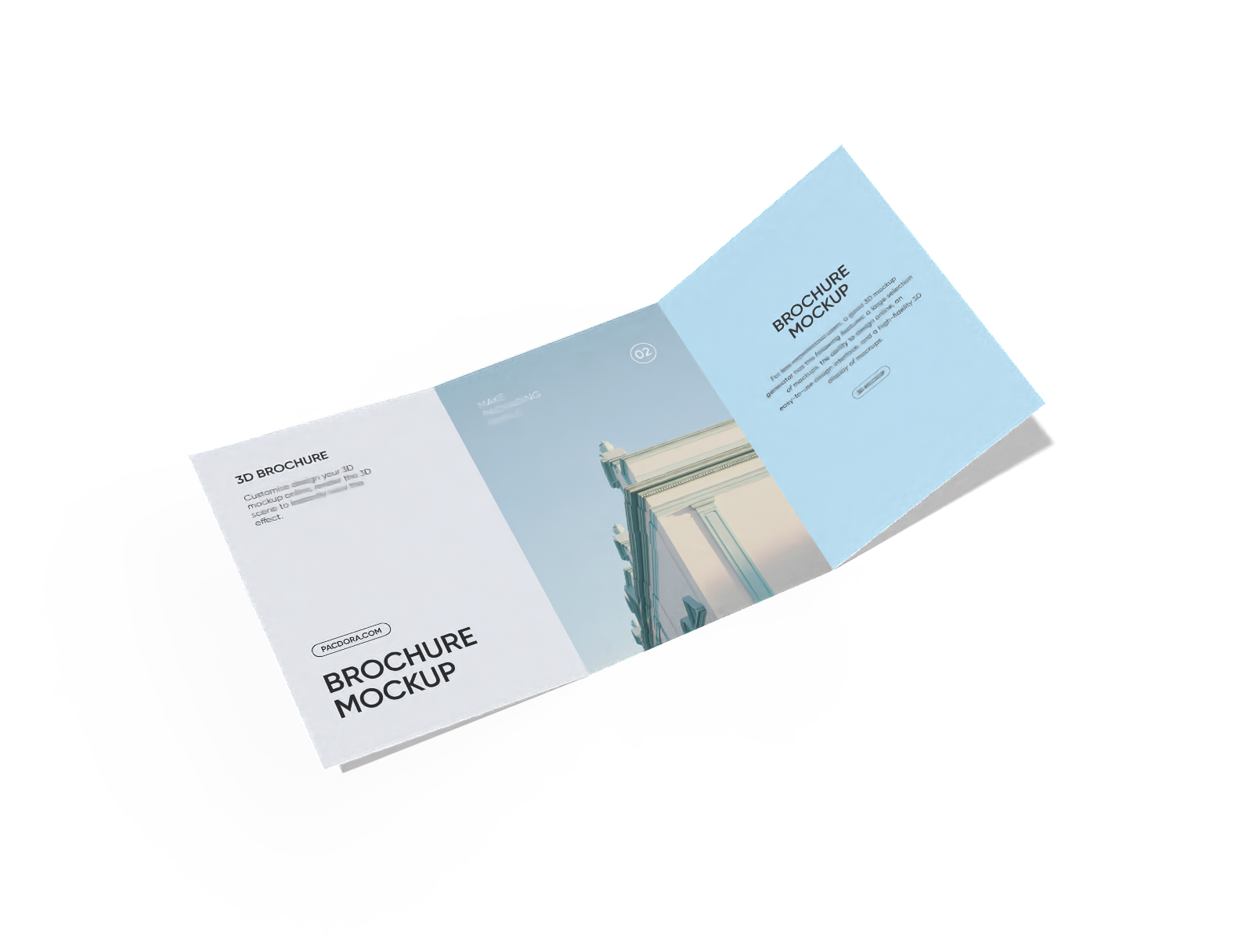 A5 tri fold brochure mockup