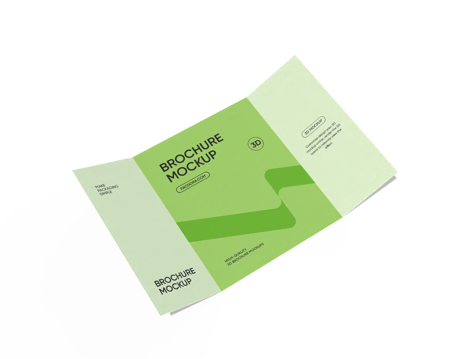Brochure folded mockup