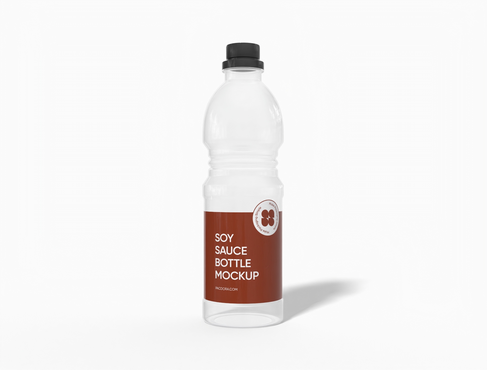700 ml sauce bottle mockup