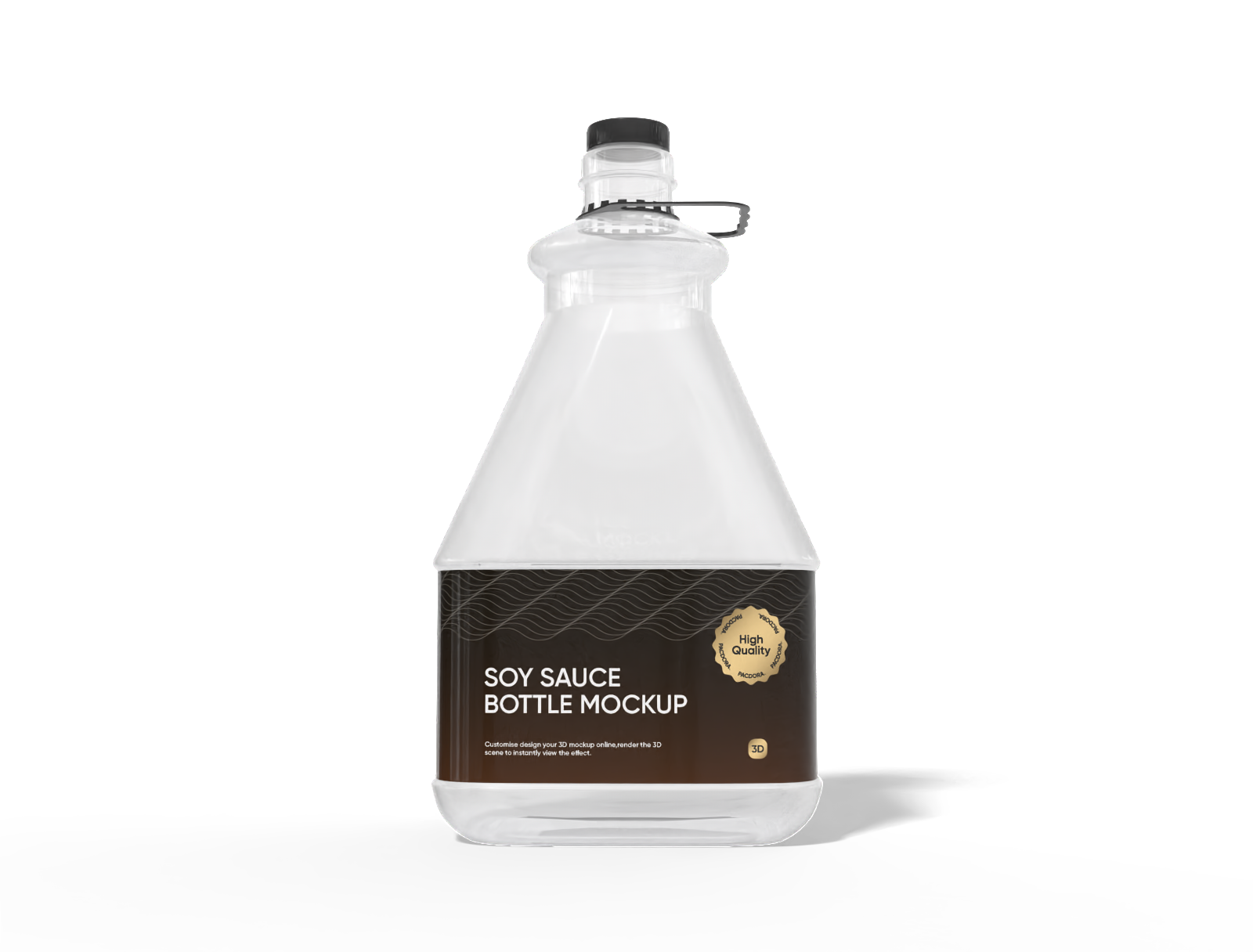5 L large sauce bottle mockup