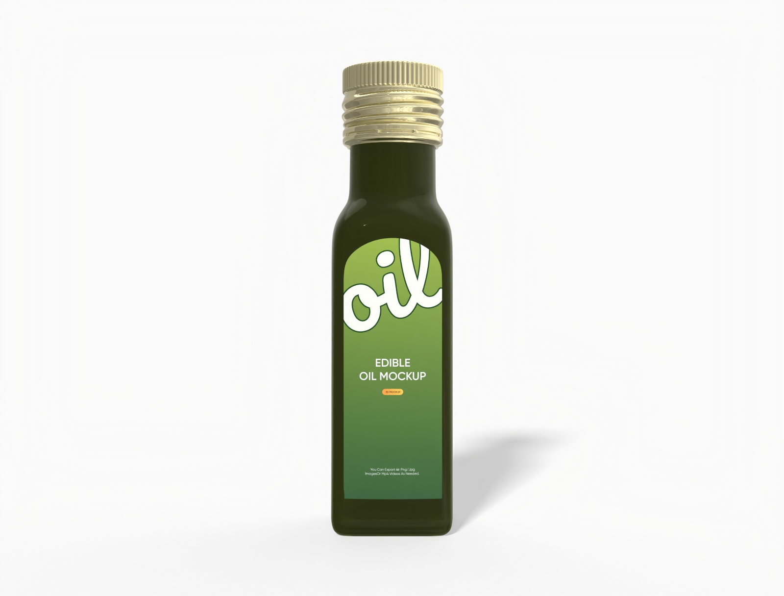 Olive oil bottle mockup