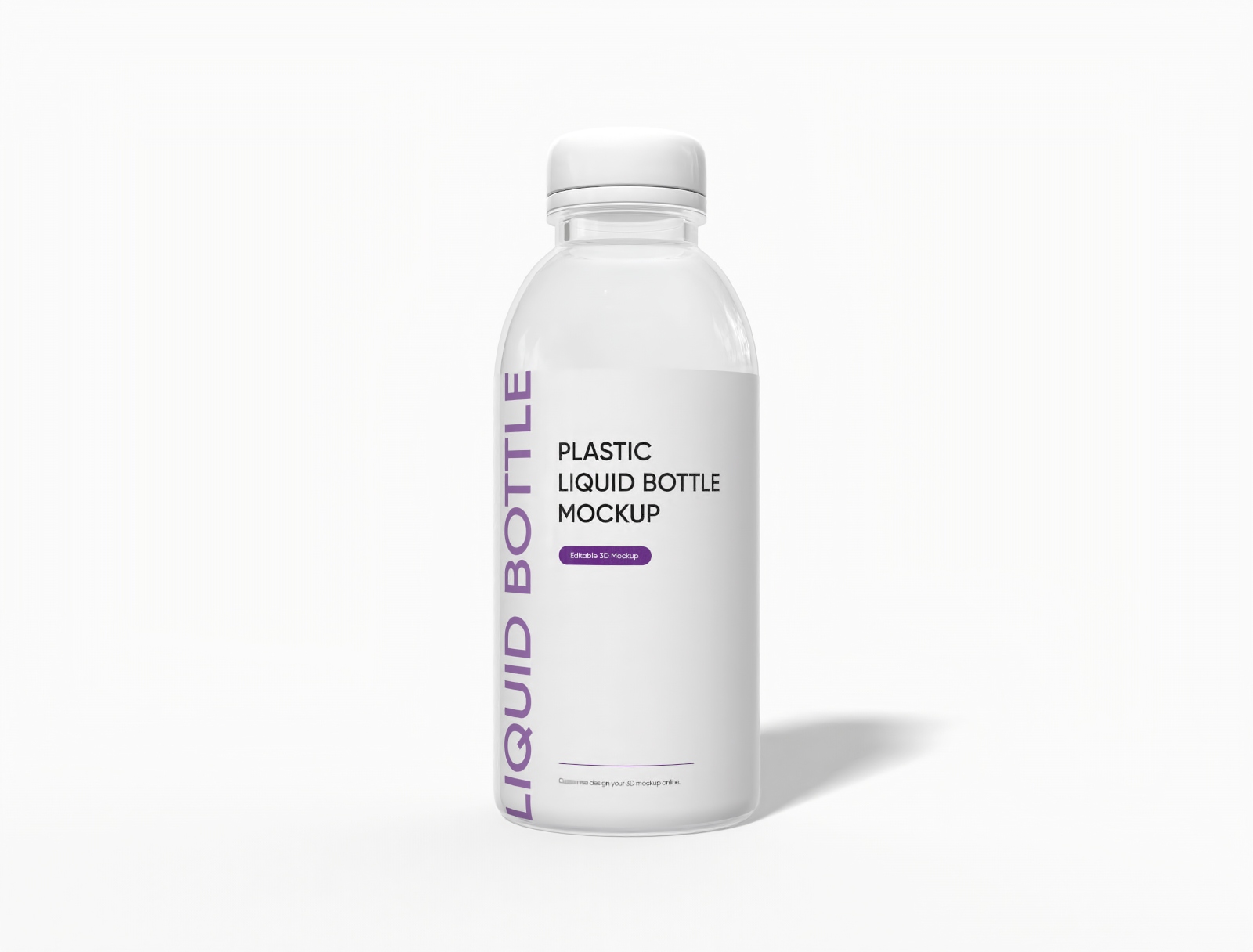 Plastic water bottle mockup