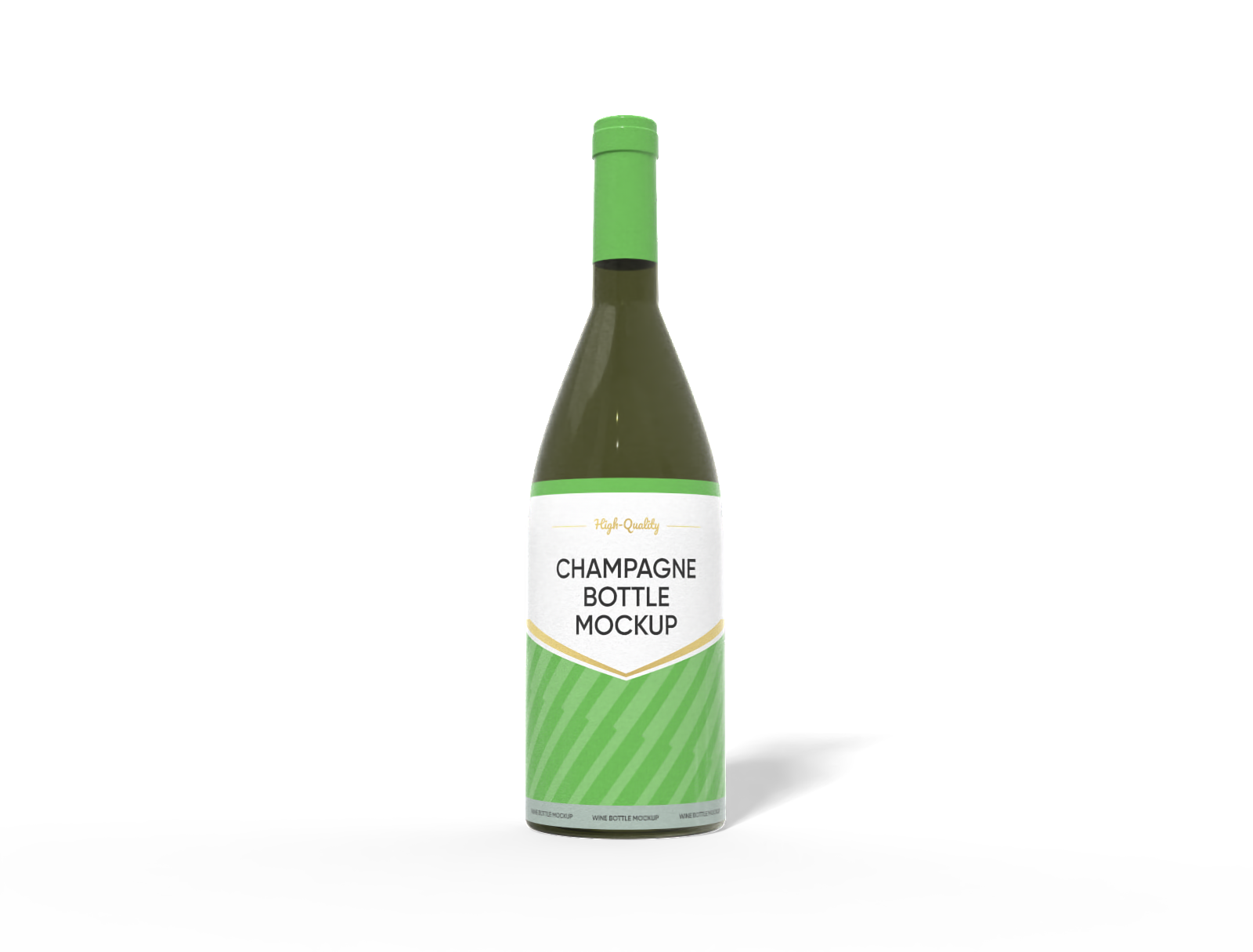 Champagne bottle mockup
