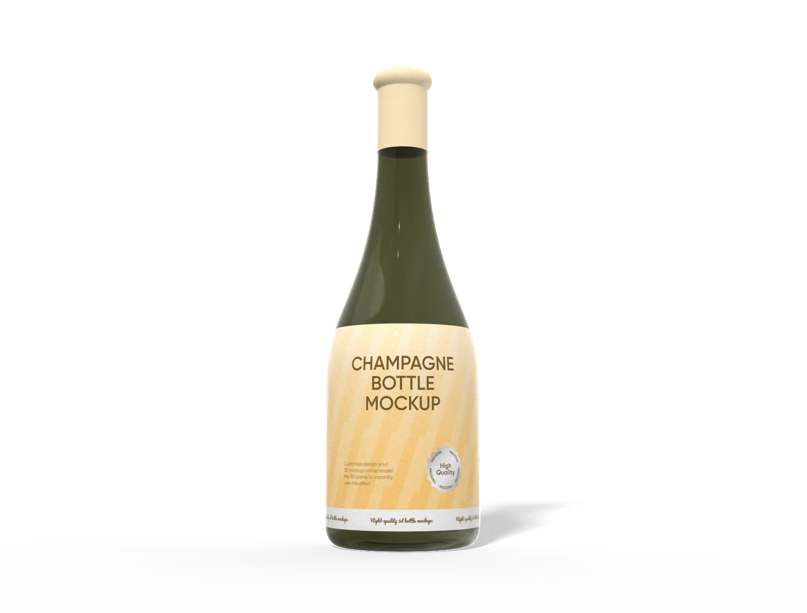 Champagne bottle mockup