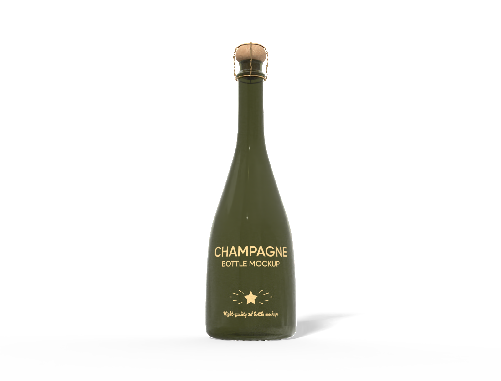 Champagne bottle mockup