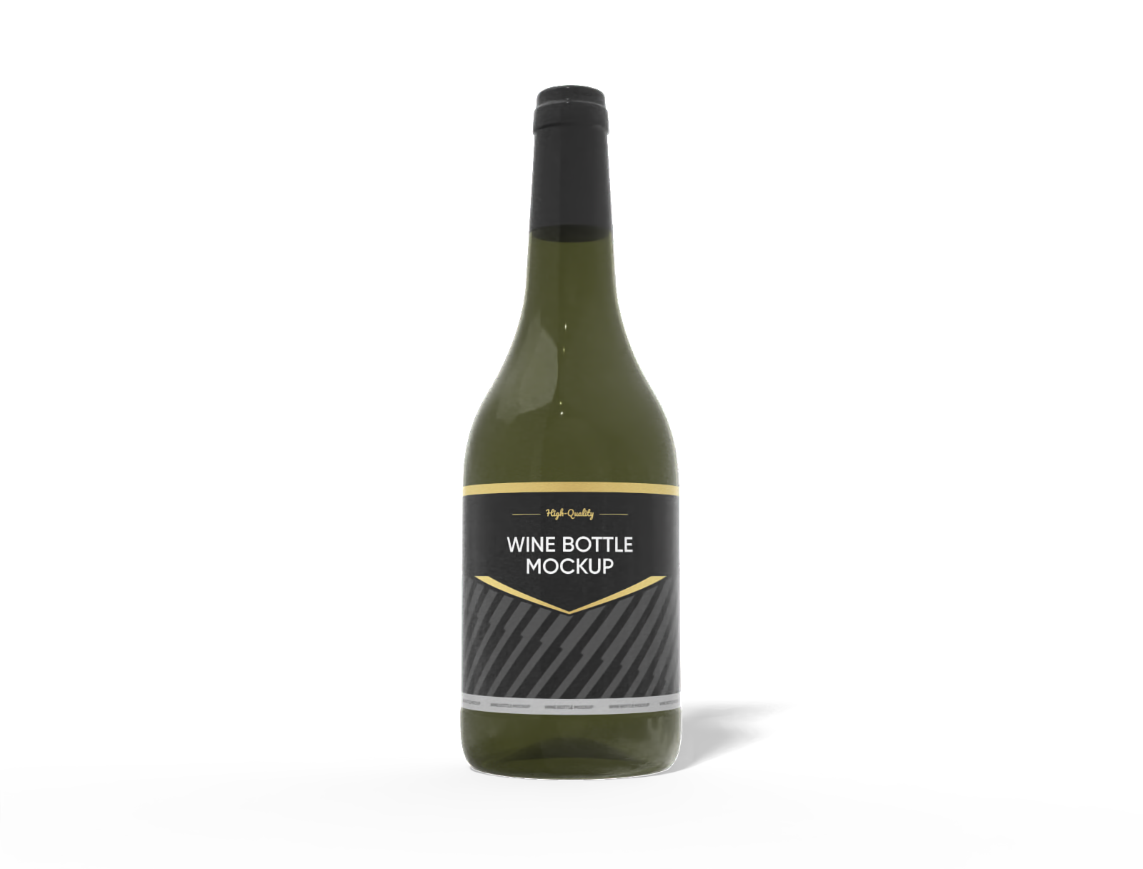 Champagne bottle mockup