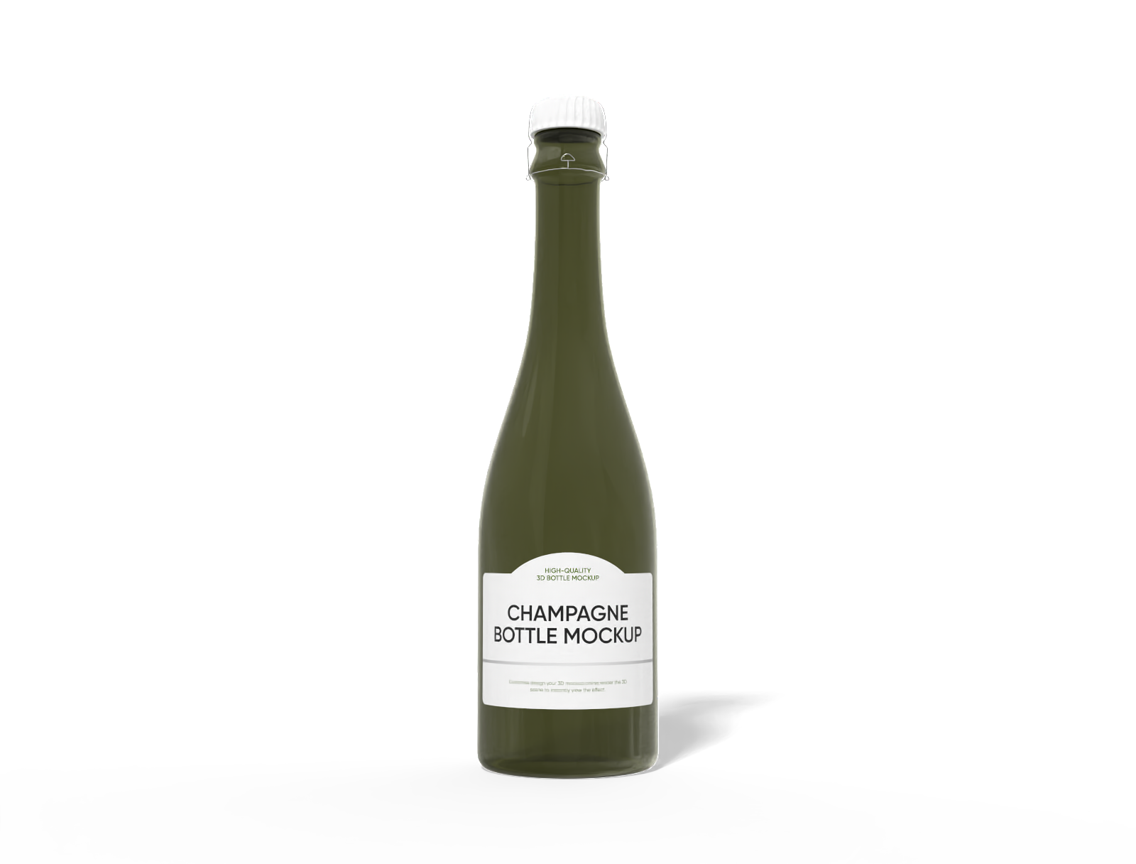 Champagne bottle mockup