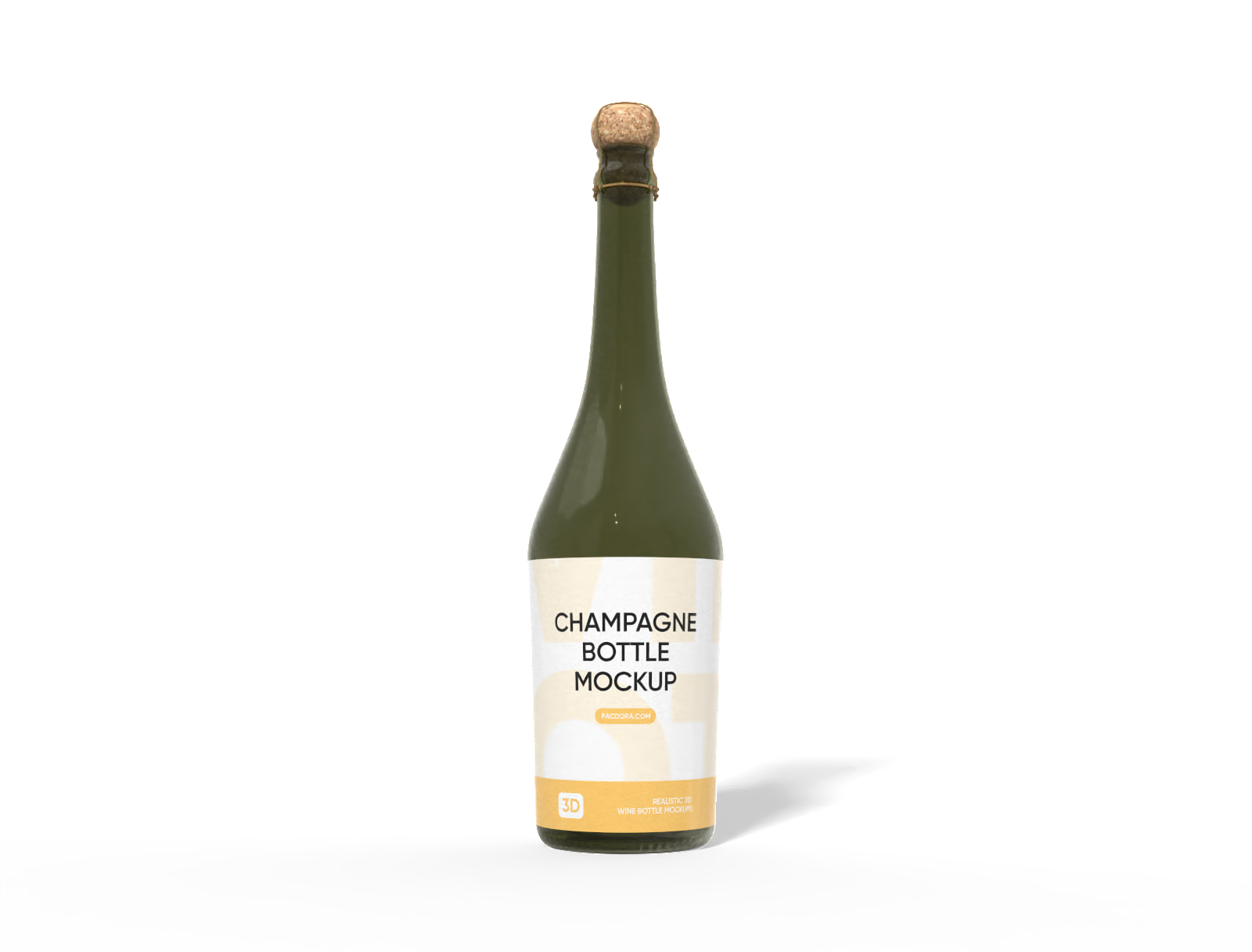 Champagne bottle mockup