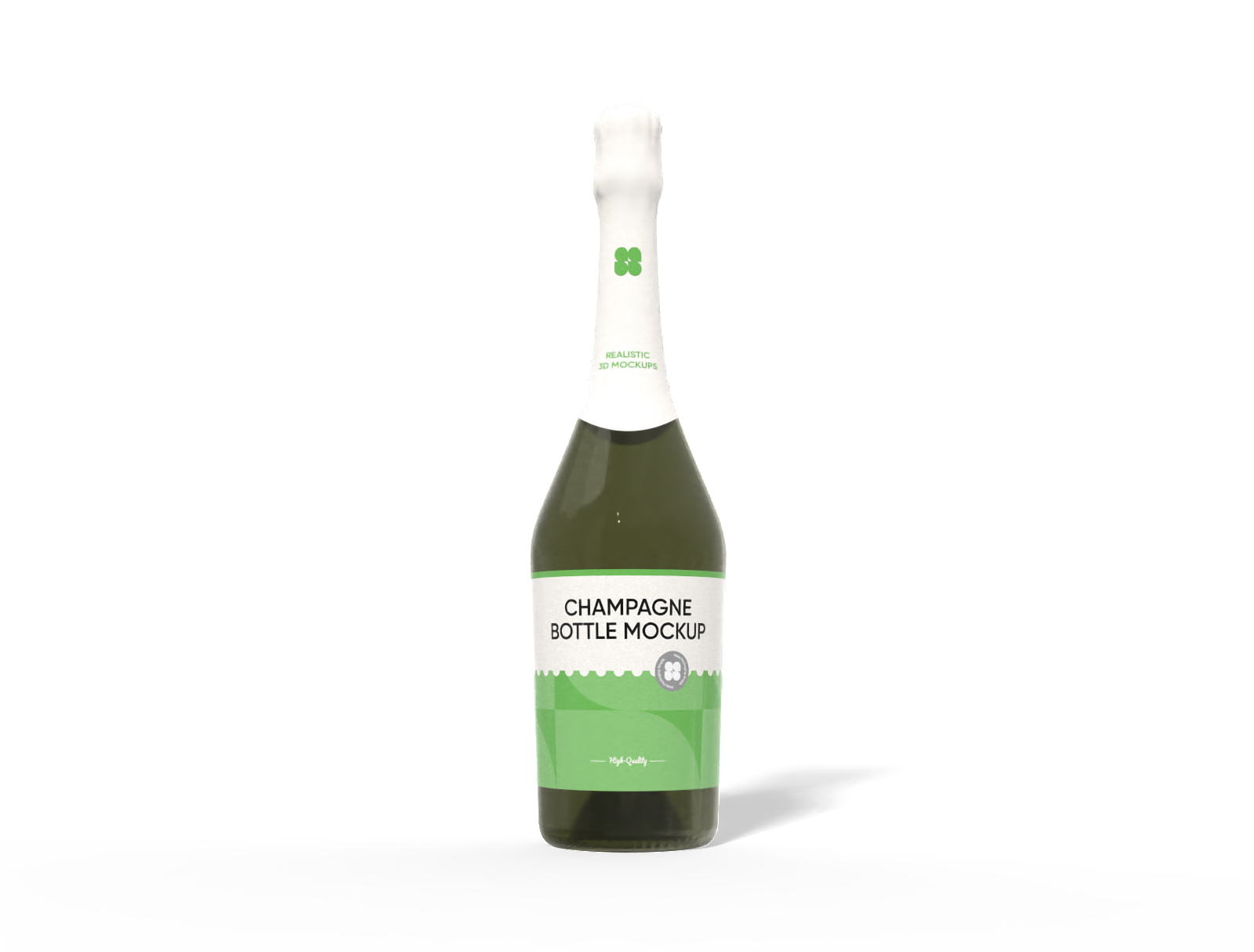 Champagne bottle mockup