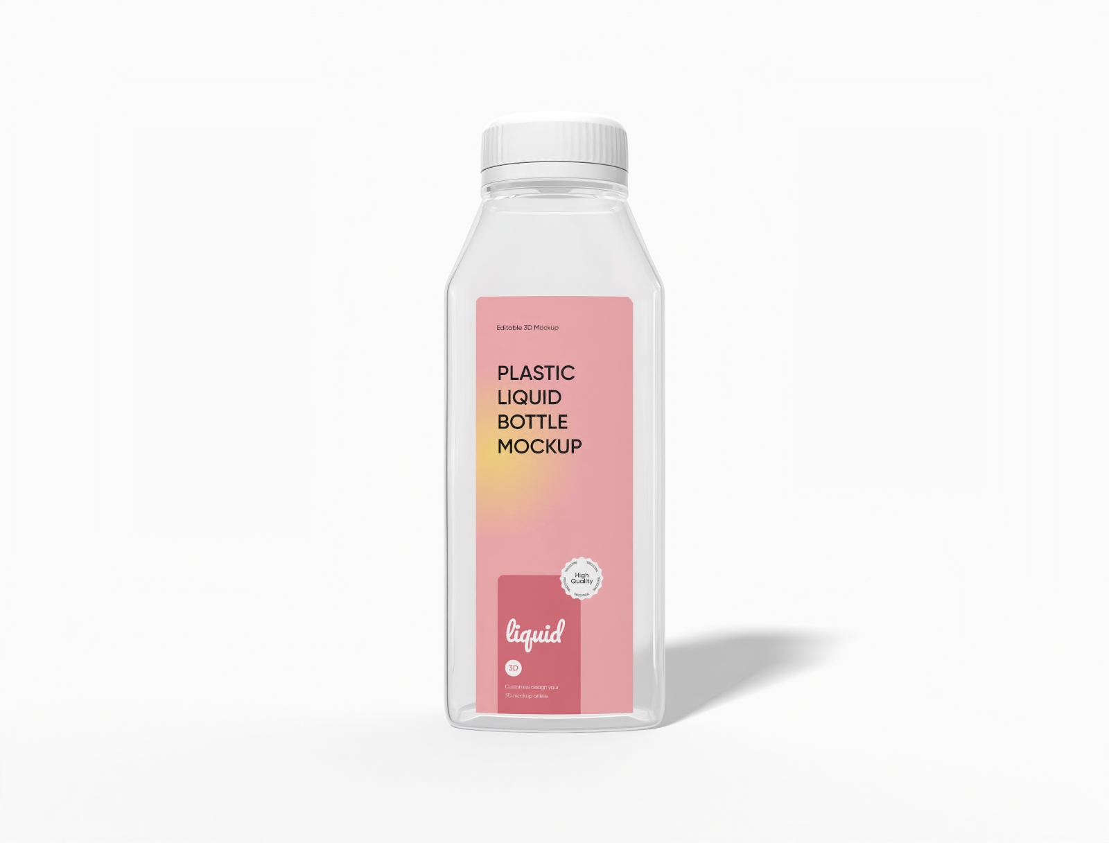 300 ml プラスチックジュースボトルモックアップ