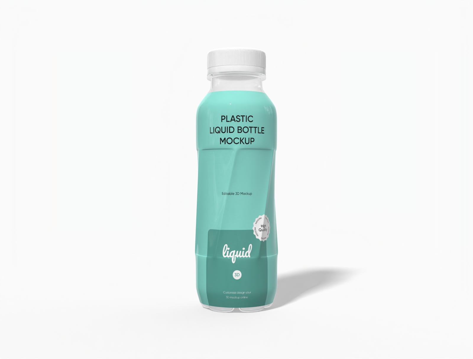 300 ml plastic drink bottle mockup