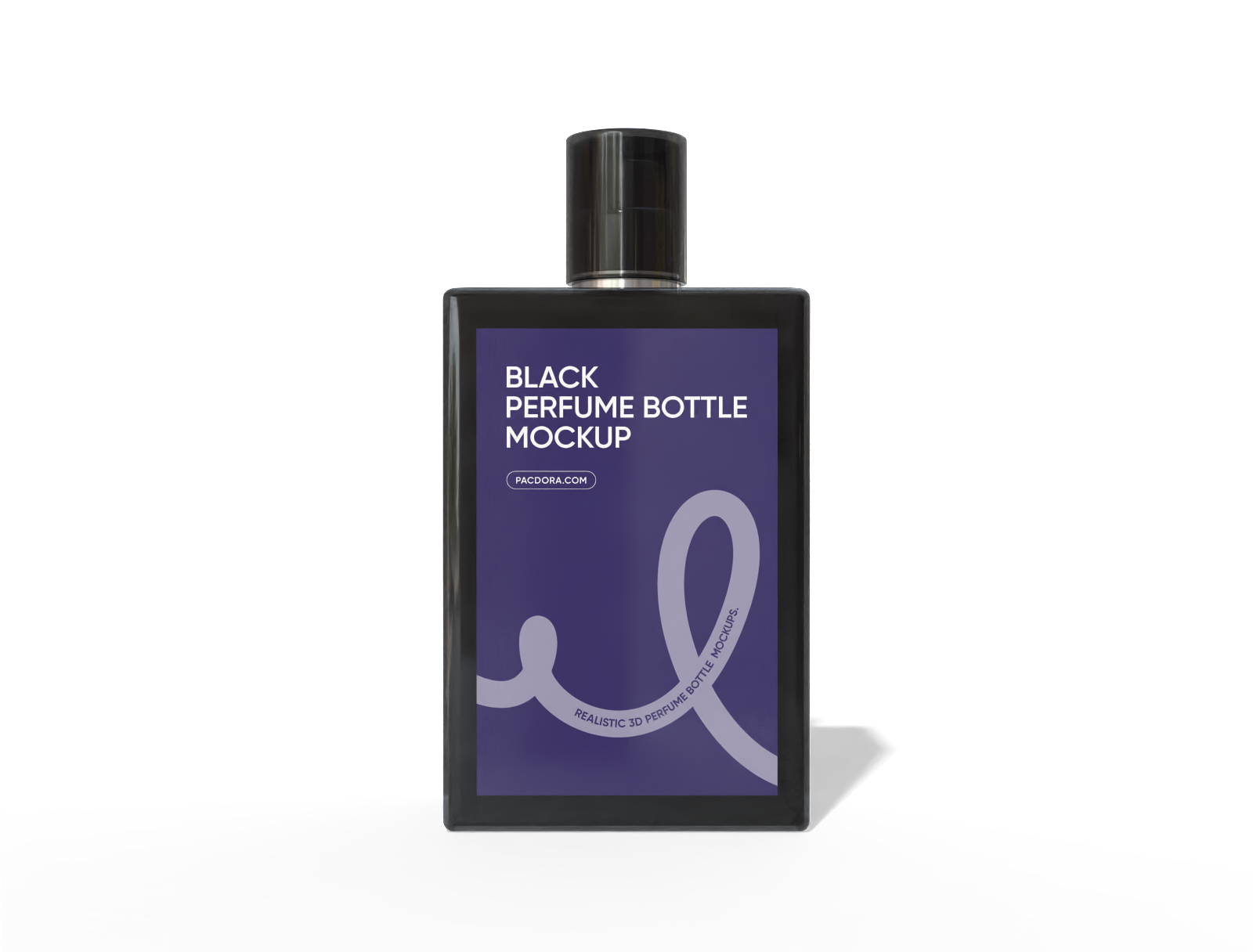 50ml スクエア ブラック パフューム ボトル モックアップ