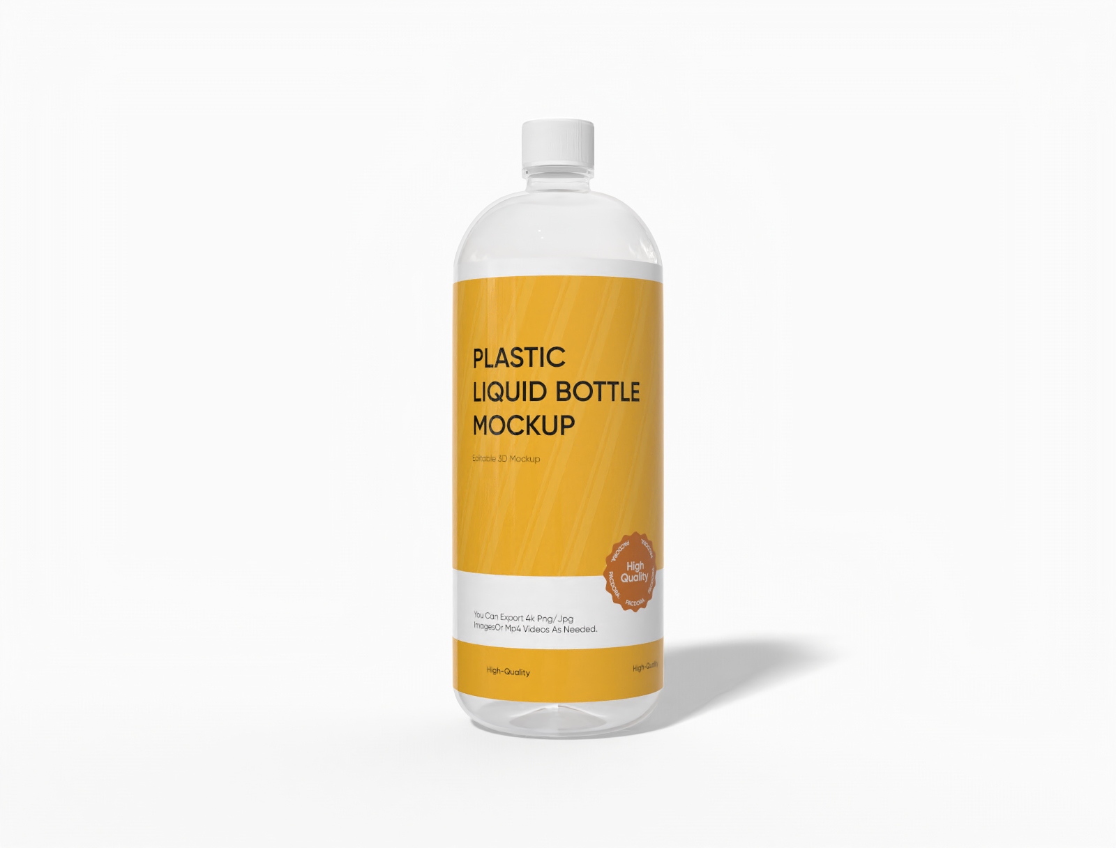 500 ml plastic juice bottle mockup