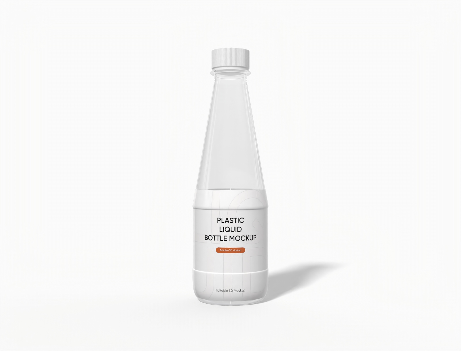 420 ml plastic water bottle mockup