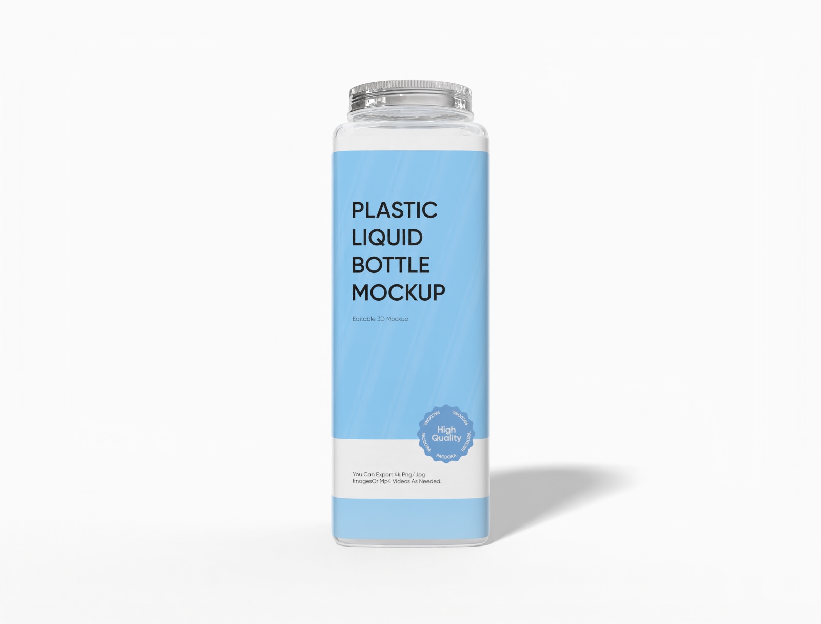 500 ml plastic milk bottle mockup