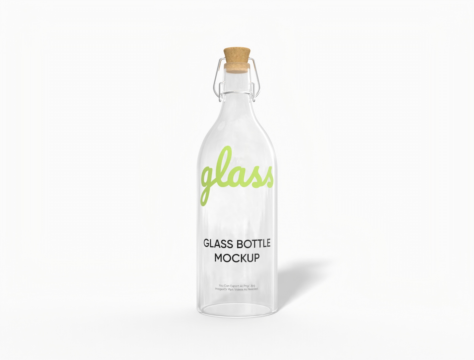 1000 ml ガラス飲料ボトル モックアップ