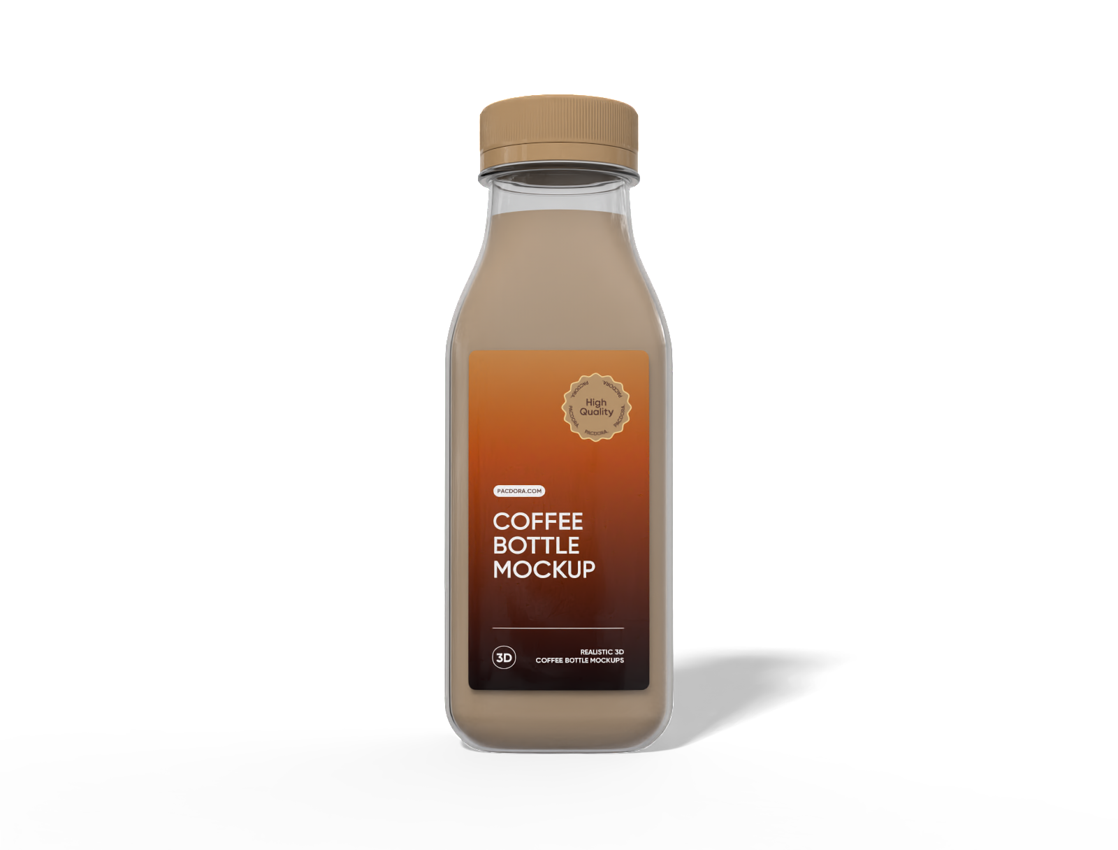 コーヒーボトルのモックアップ