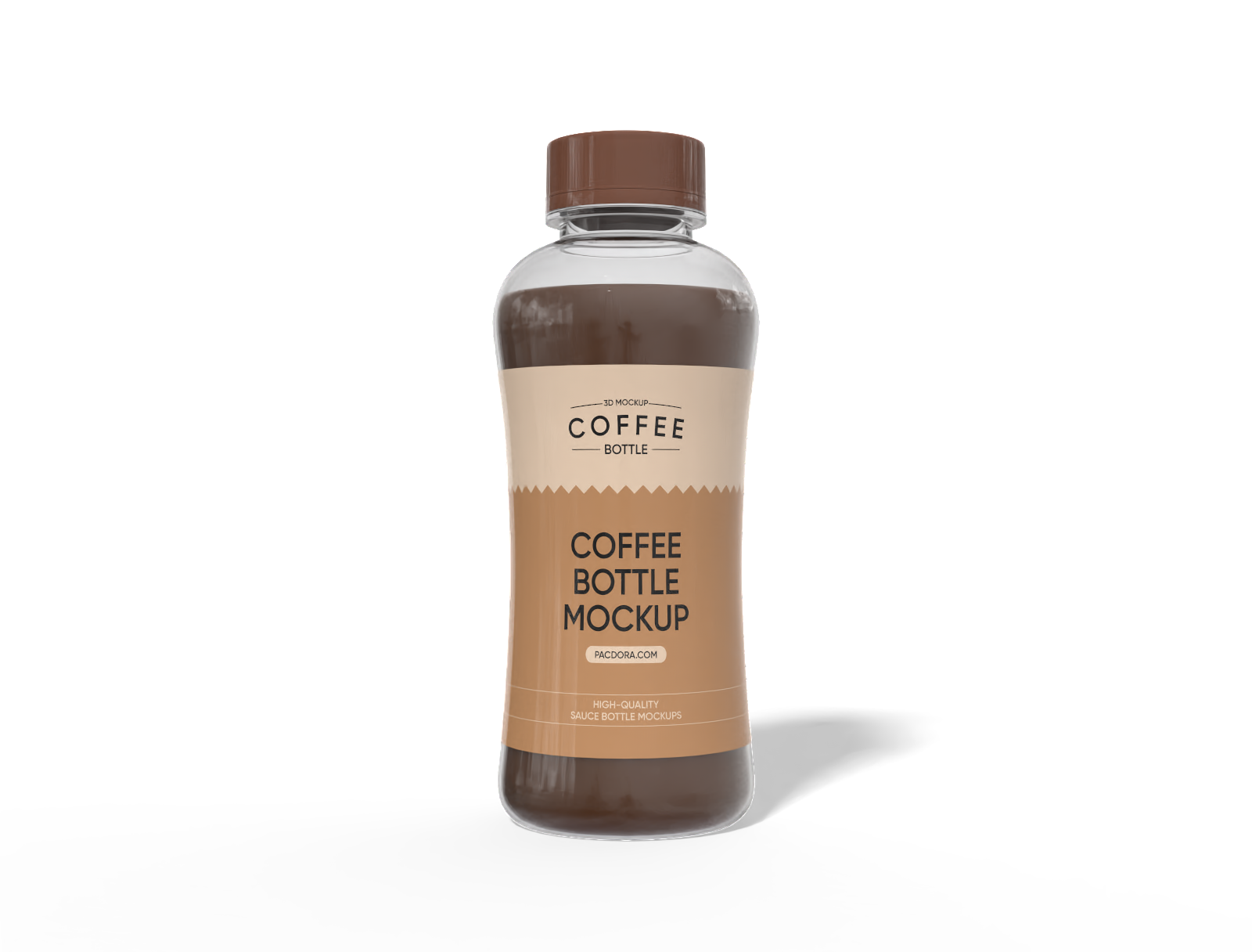 435 ml coffee bottle mockup