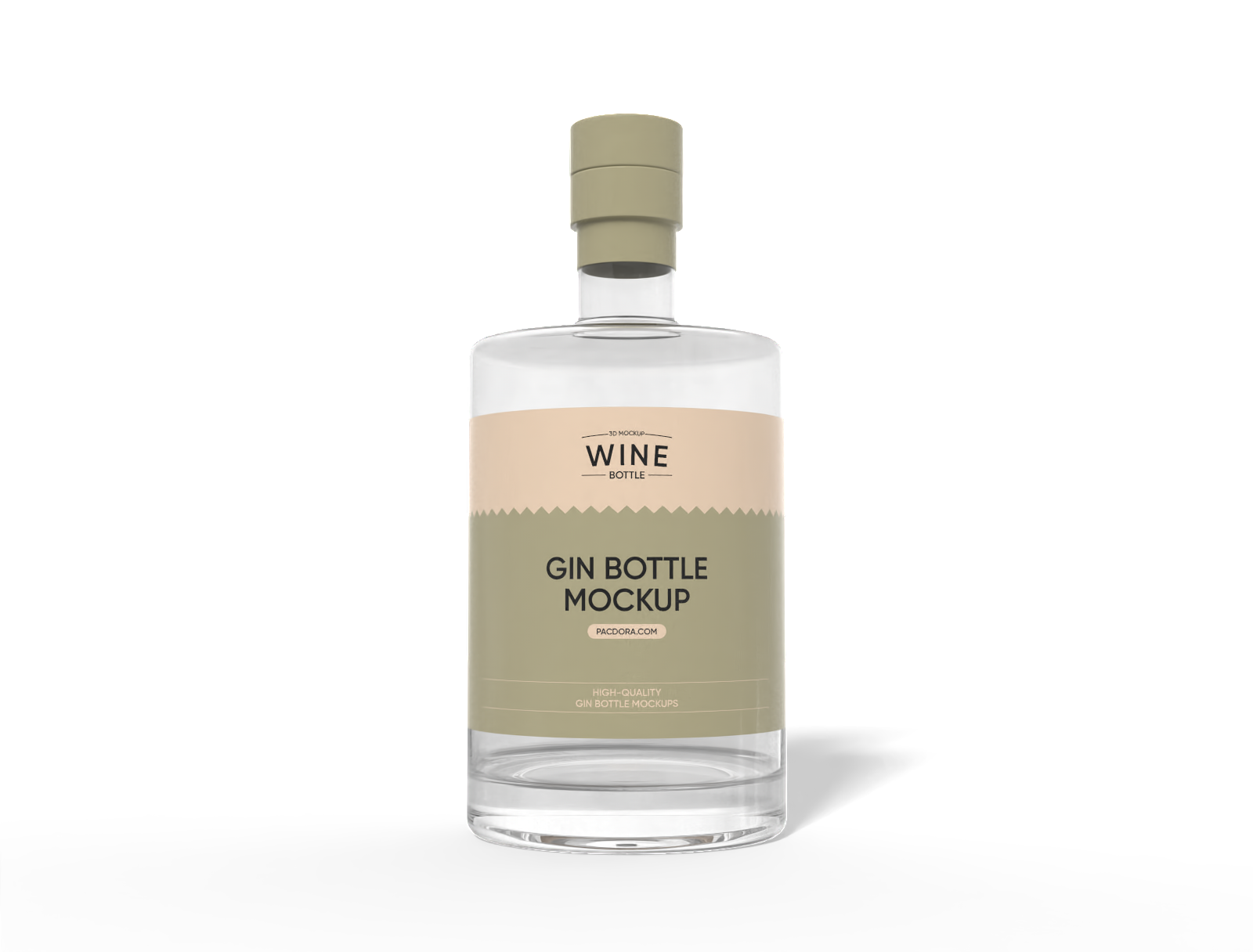 Gin bottle with handle mockup