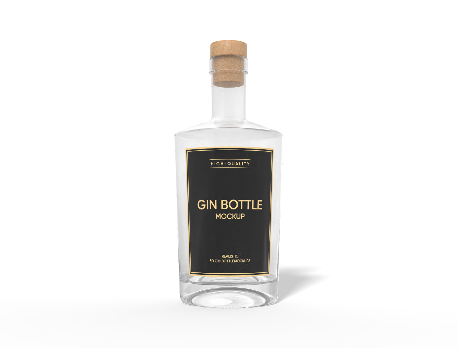 100 ml whiskey bottle mockup