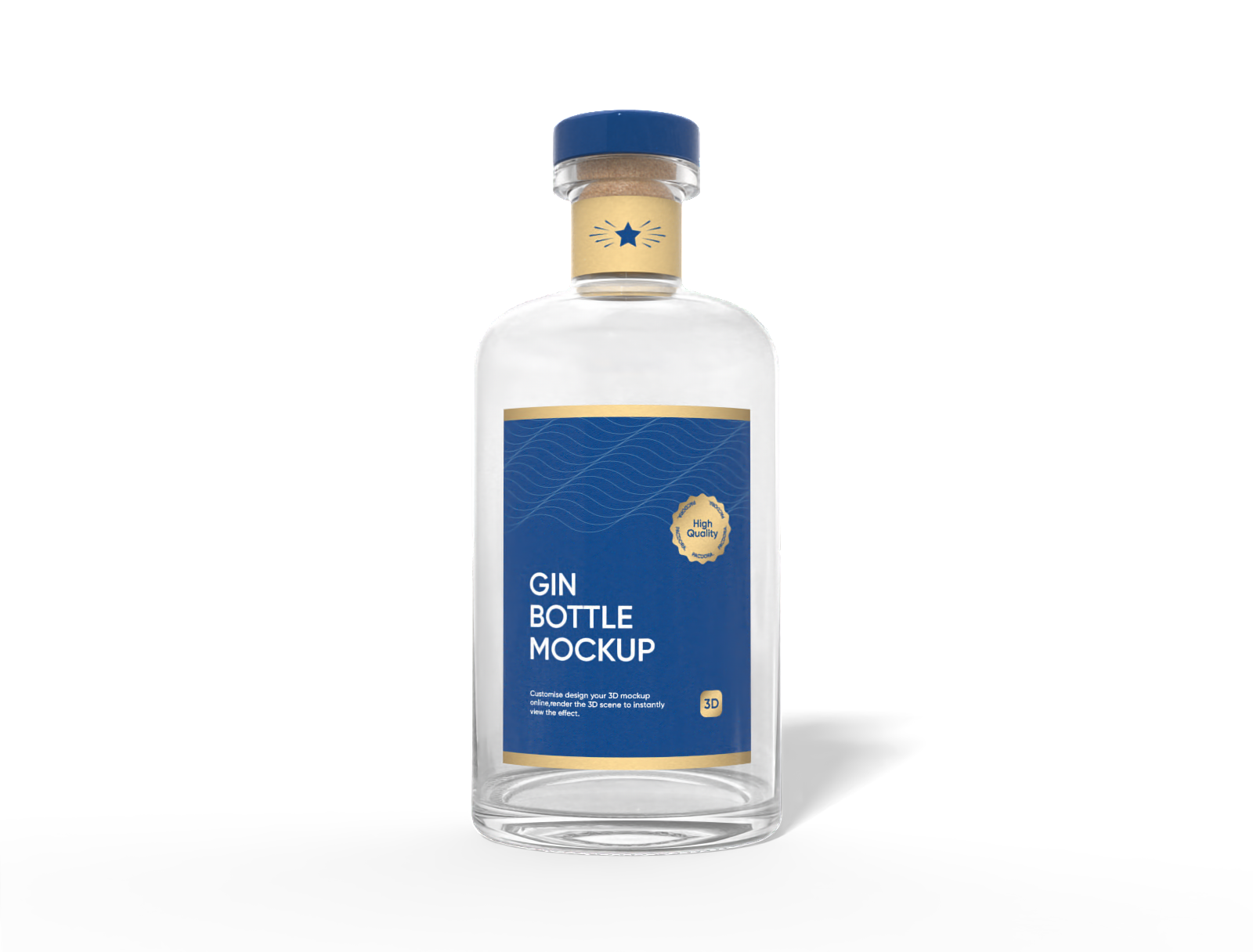 250 ml gin bottle mockup