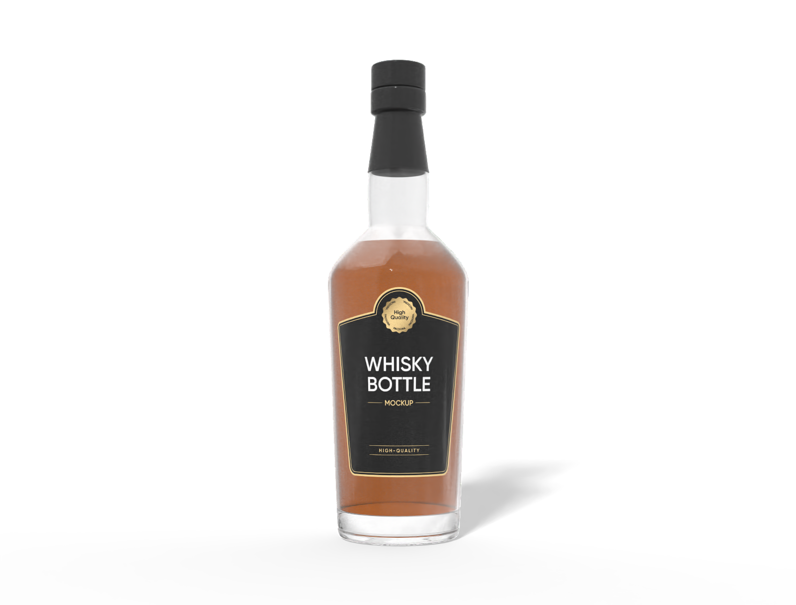 700 ml whiskey bottle mockup