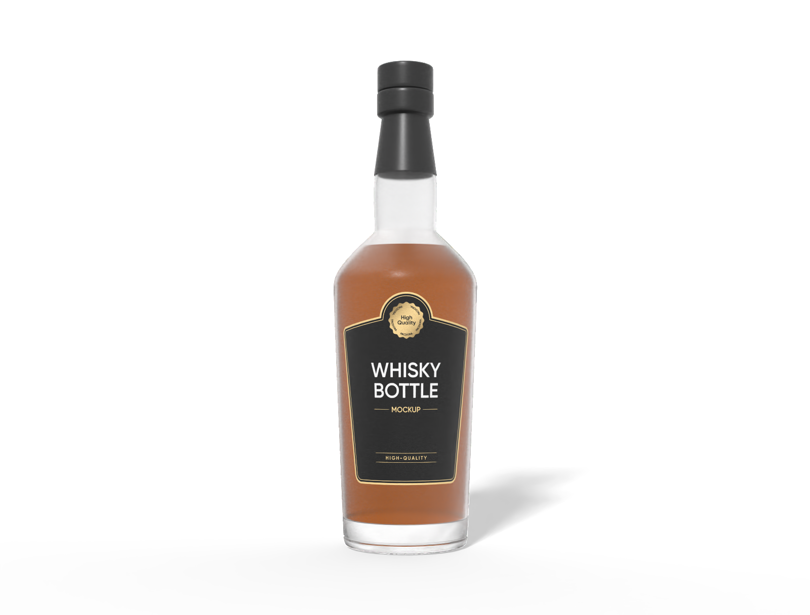 Whiskey bottle mockup