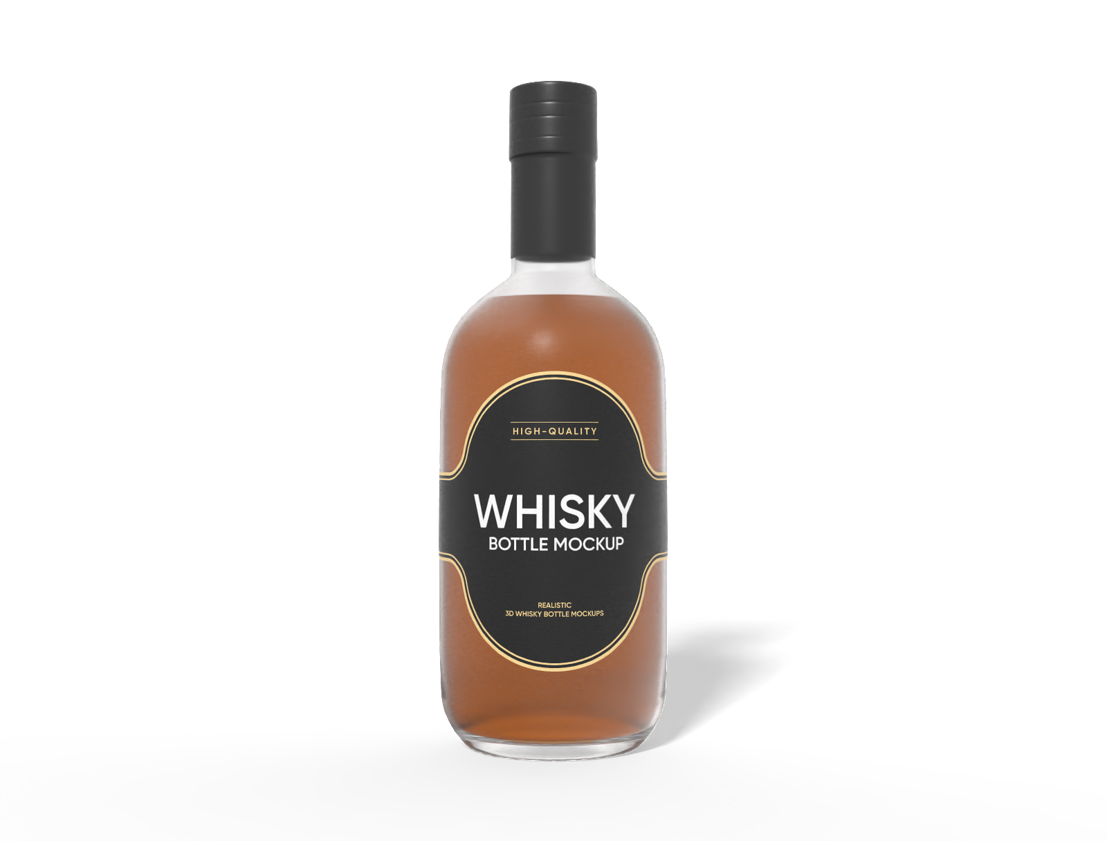500 ml whisky bottle mockup