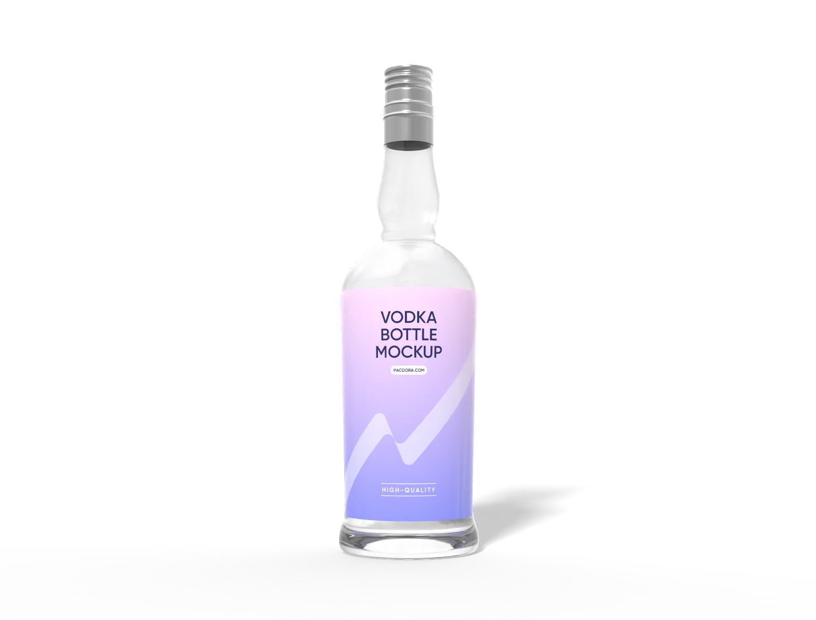 125 ml vodka bottle mockup