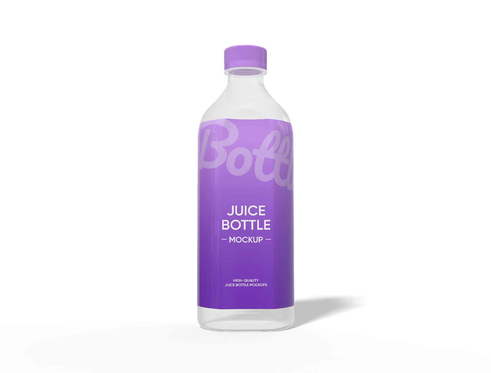 Large juice bottle mockup