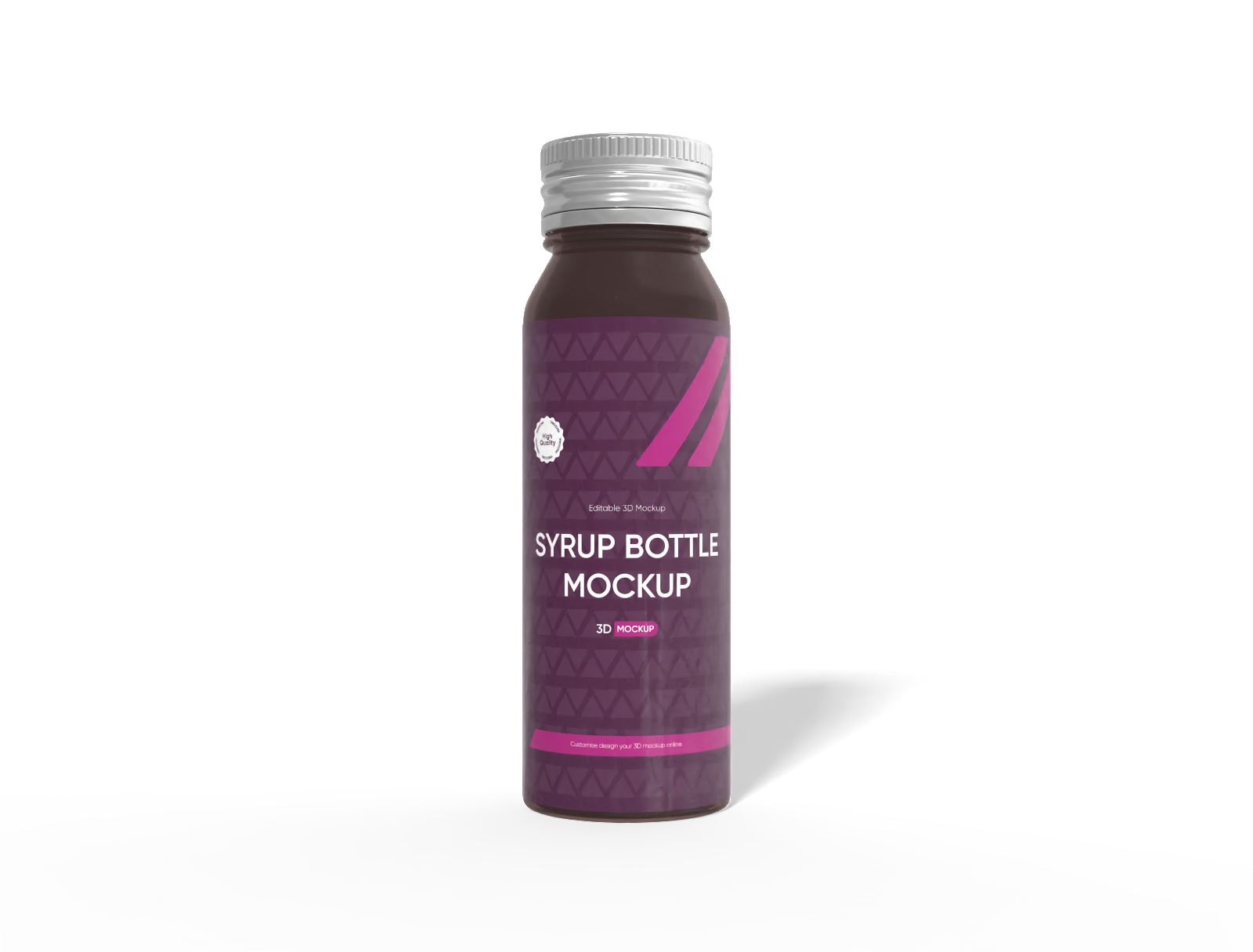 50 ml シロップ ボトル製品 モックアップ