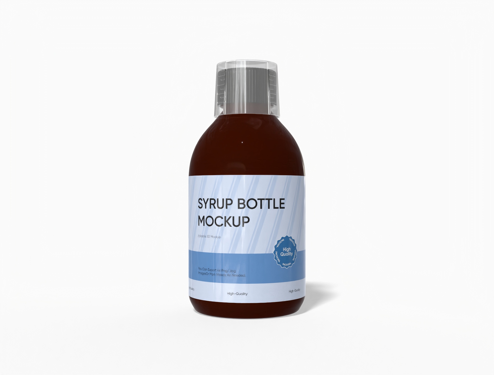 60 ml シロップ ボトル モックアップ