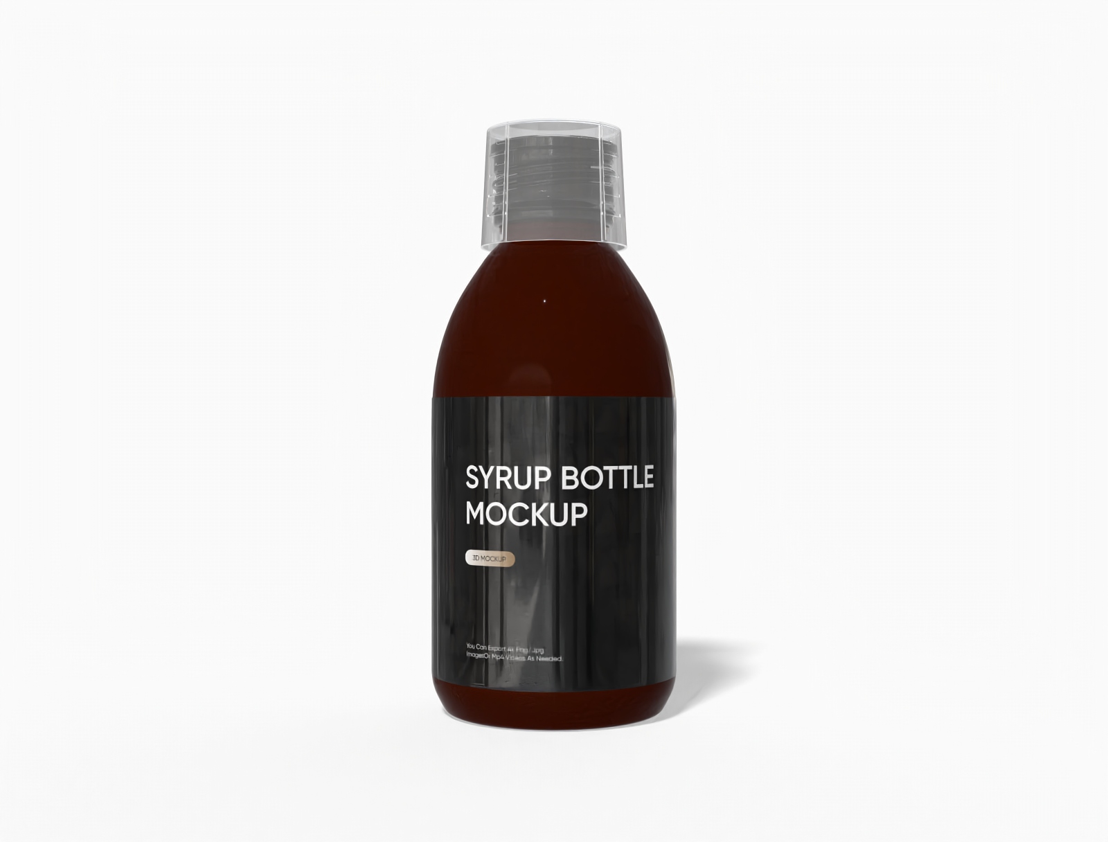 200 ml シロップ ボトル モックアップ