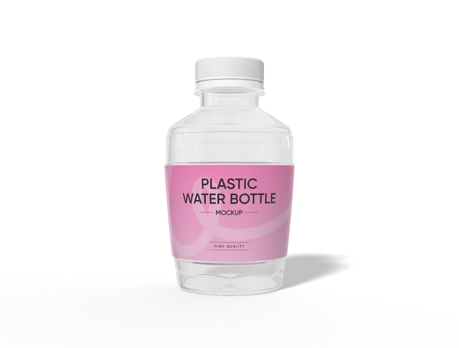 320 ml plastic water bottle mockup