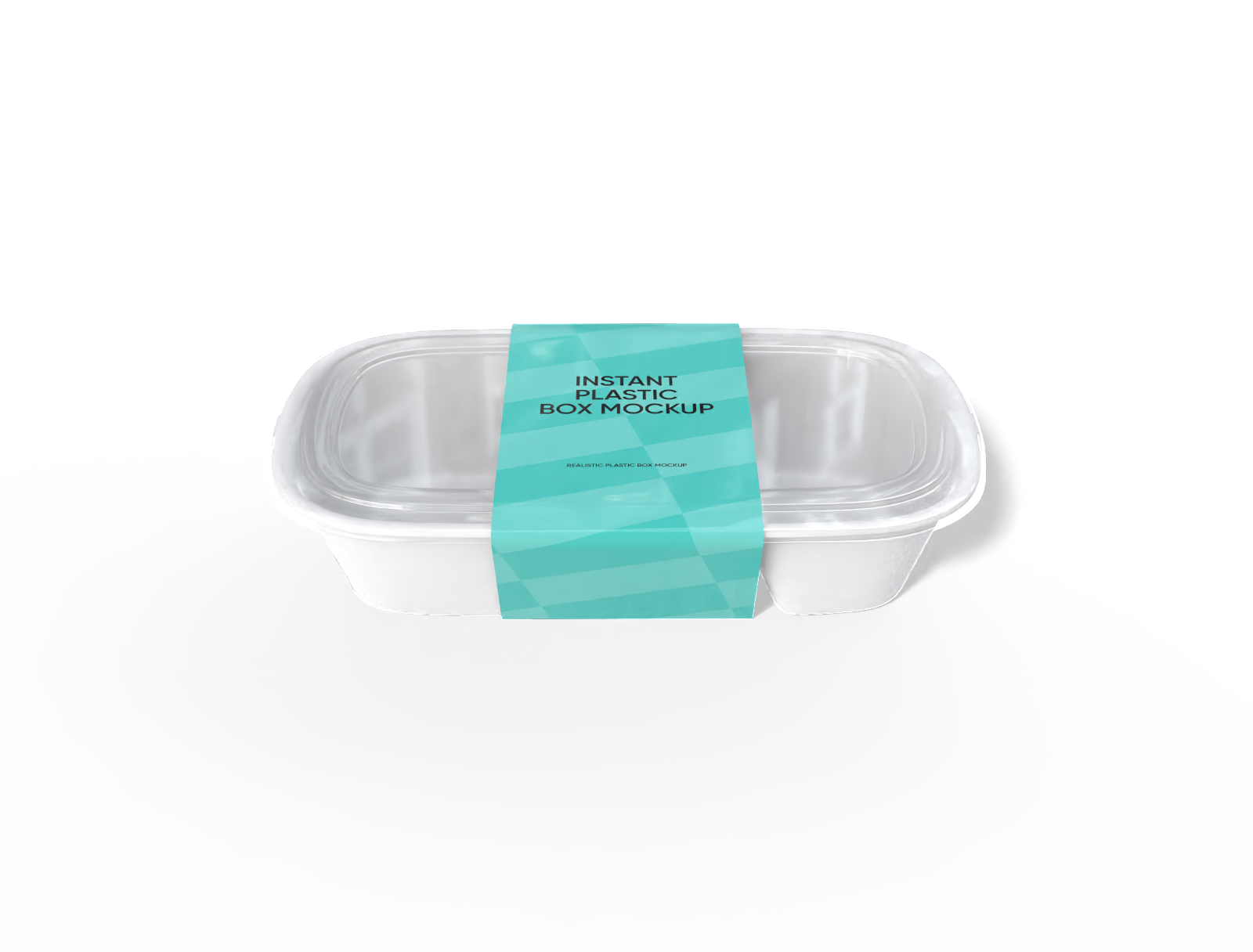 Plastic food container mockup