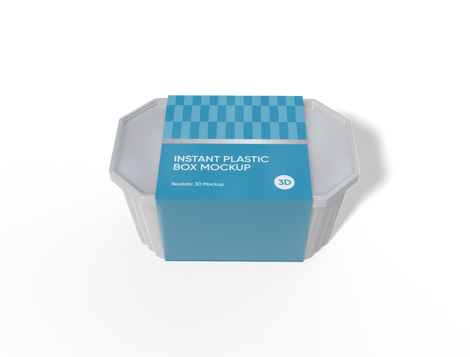 Plastic food sleeve box mockup