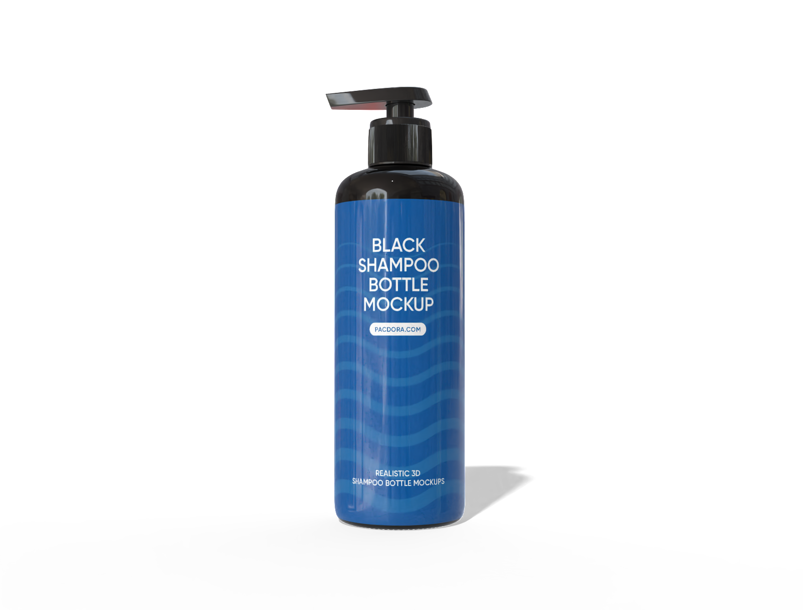 ml black shampoo bottle mockup