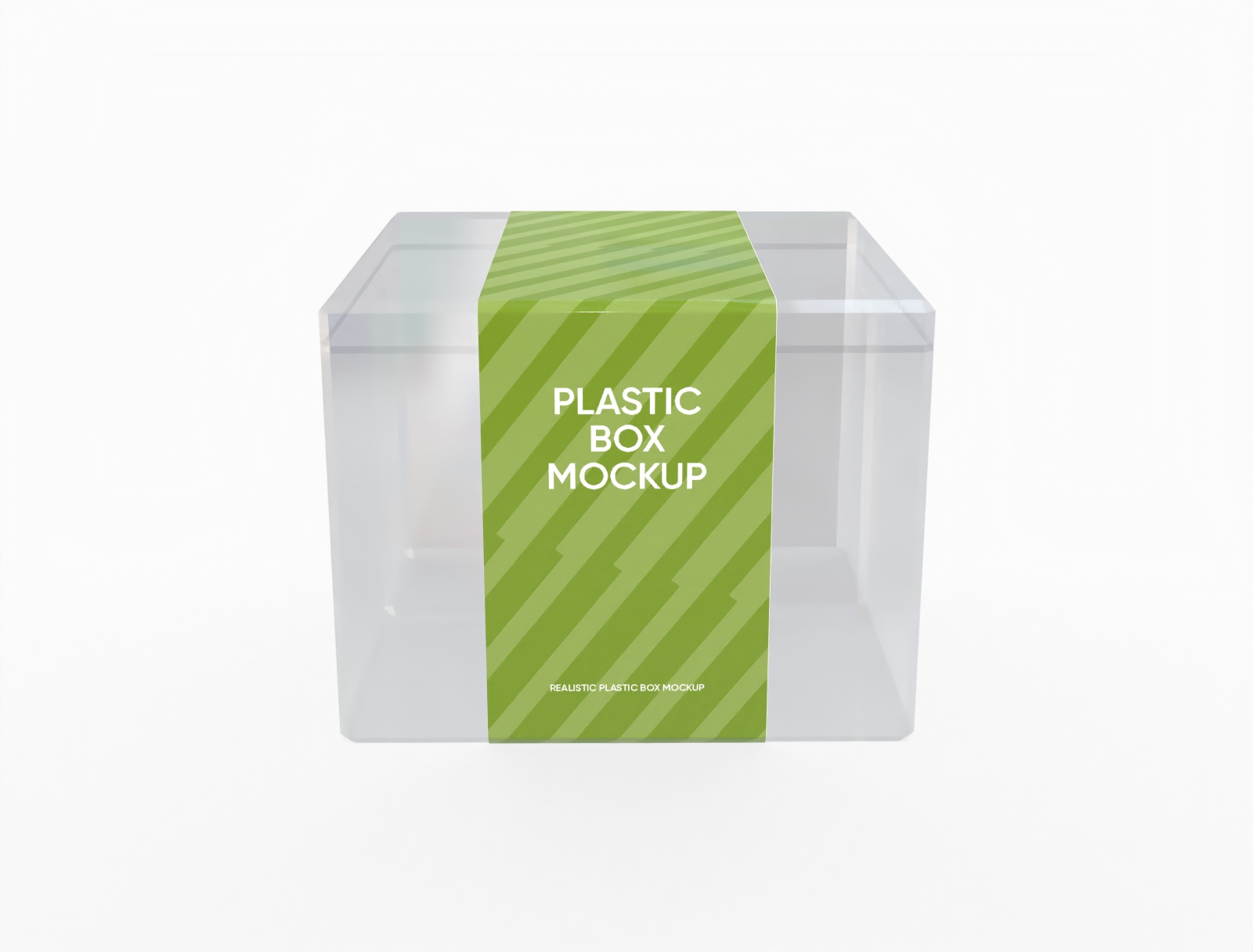 Clear plastic box mockup