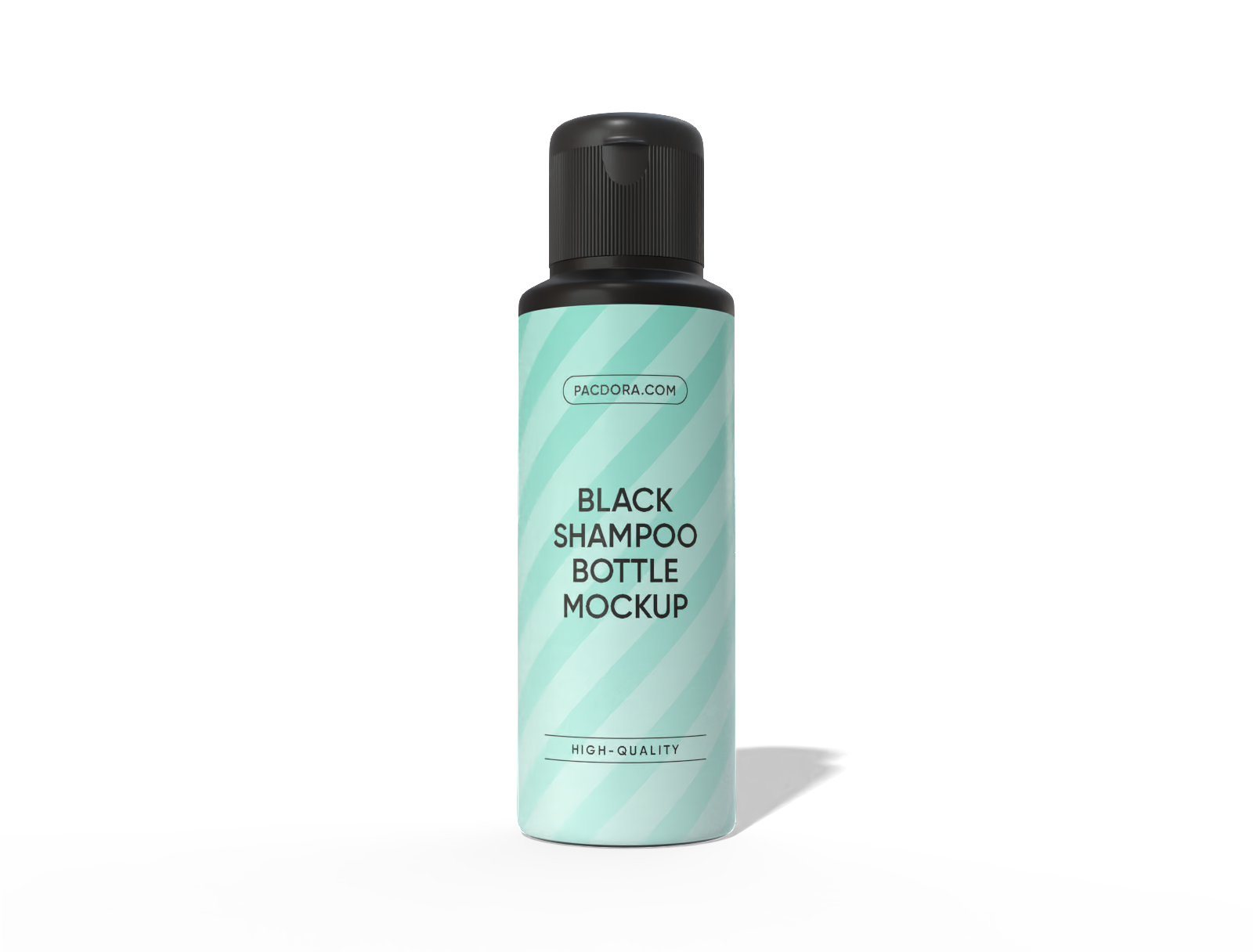 80 ml 黒いプラスチックボトルのモックアップ