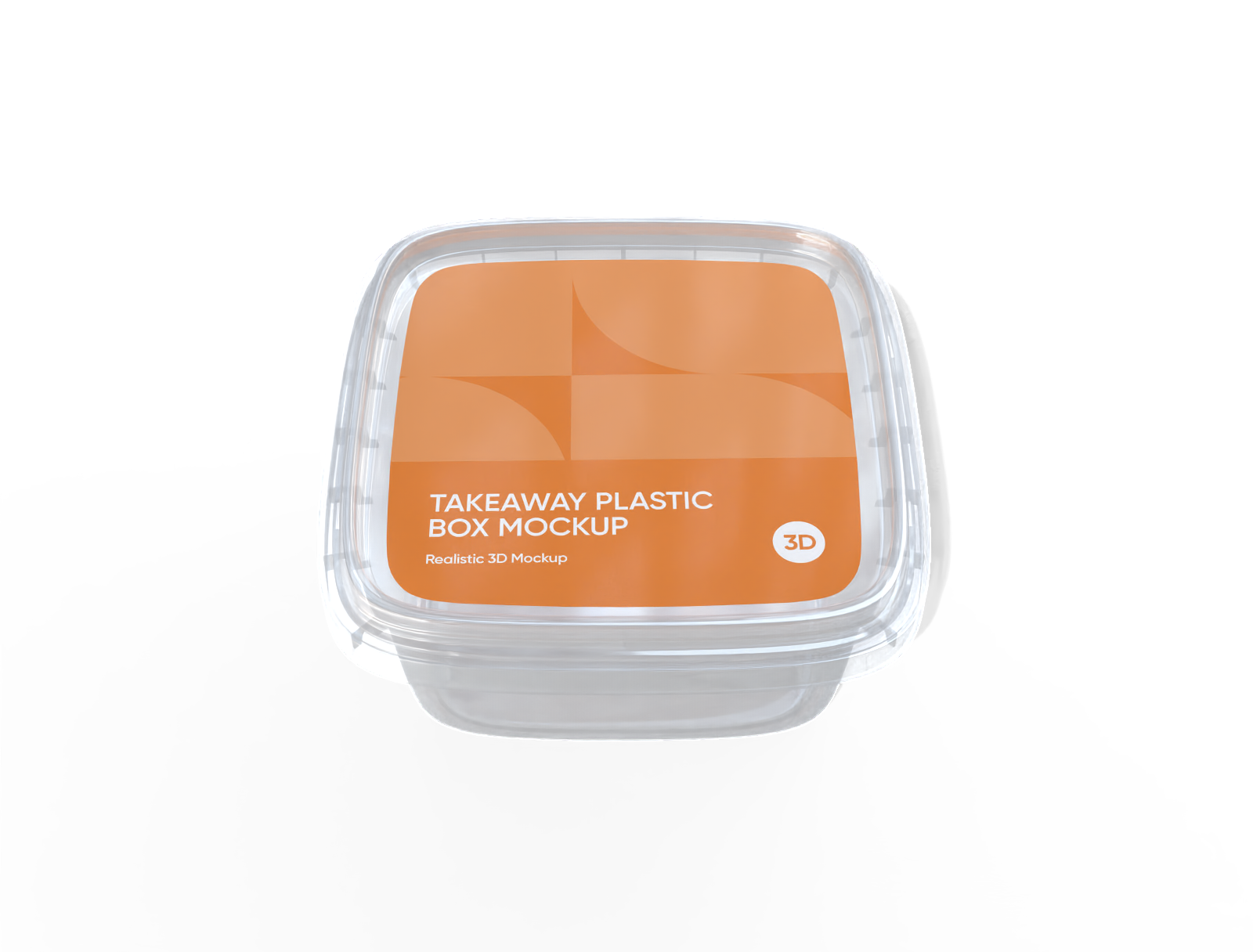 Plastic food box mockup
