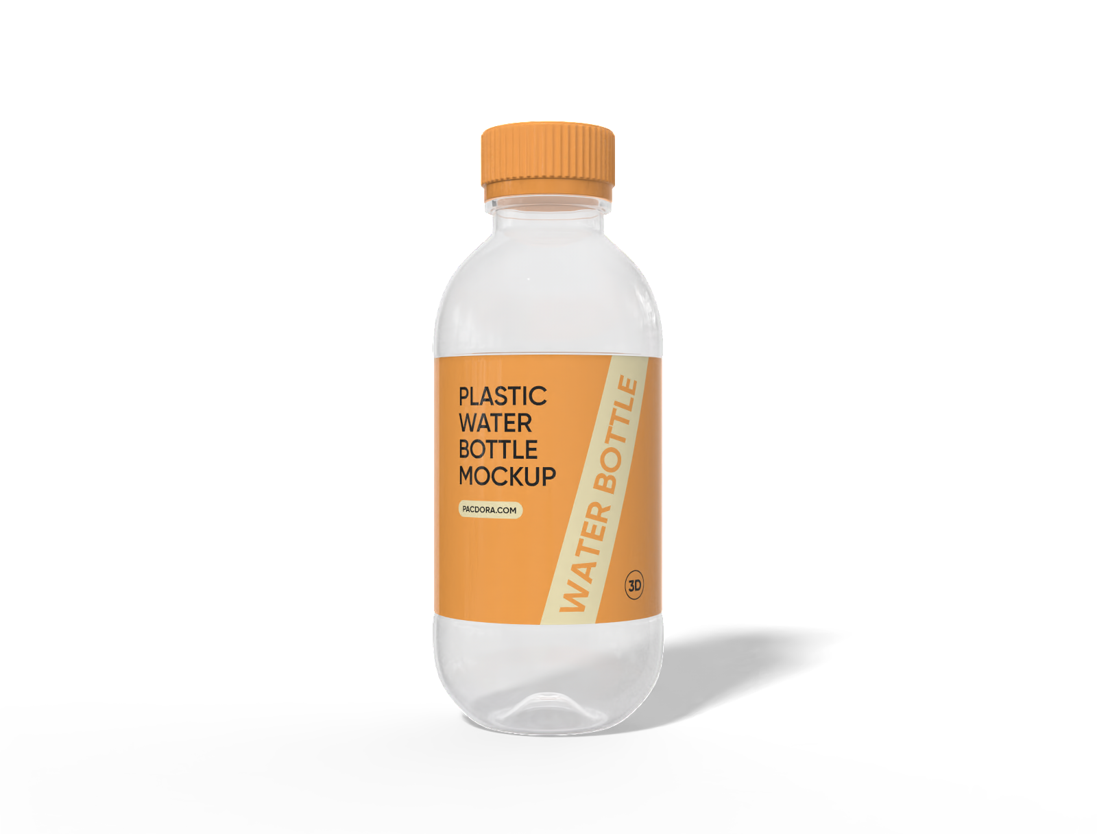 250 ml plastic water bottle mockup