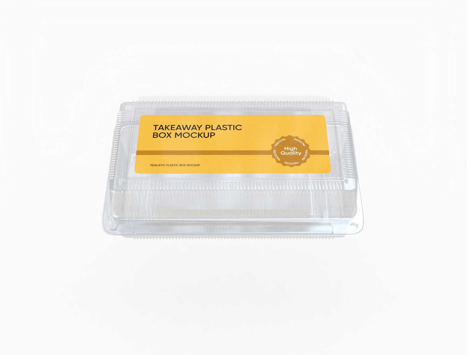 Plastic takeaway box mockup