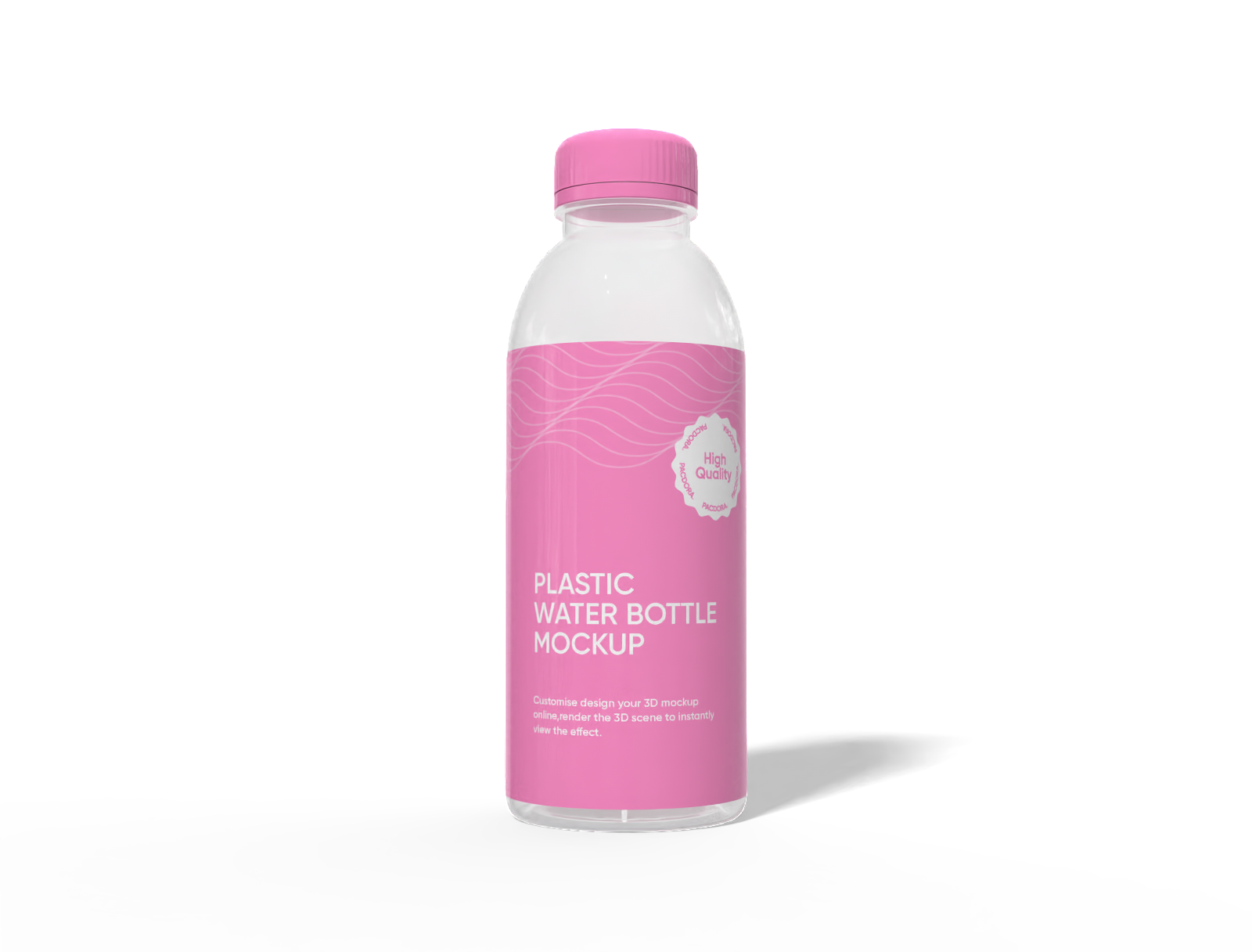 1 L plastic bottle mockup