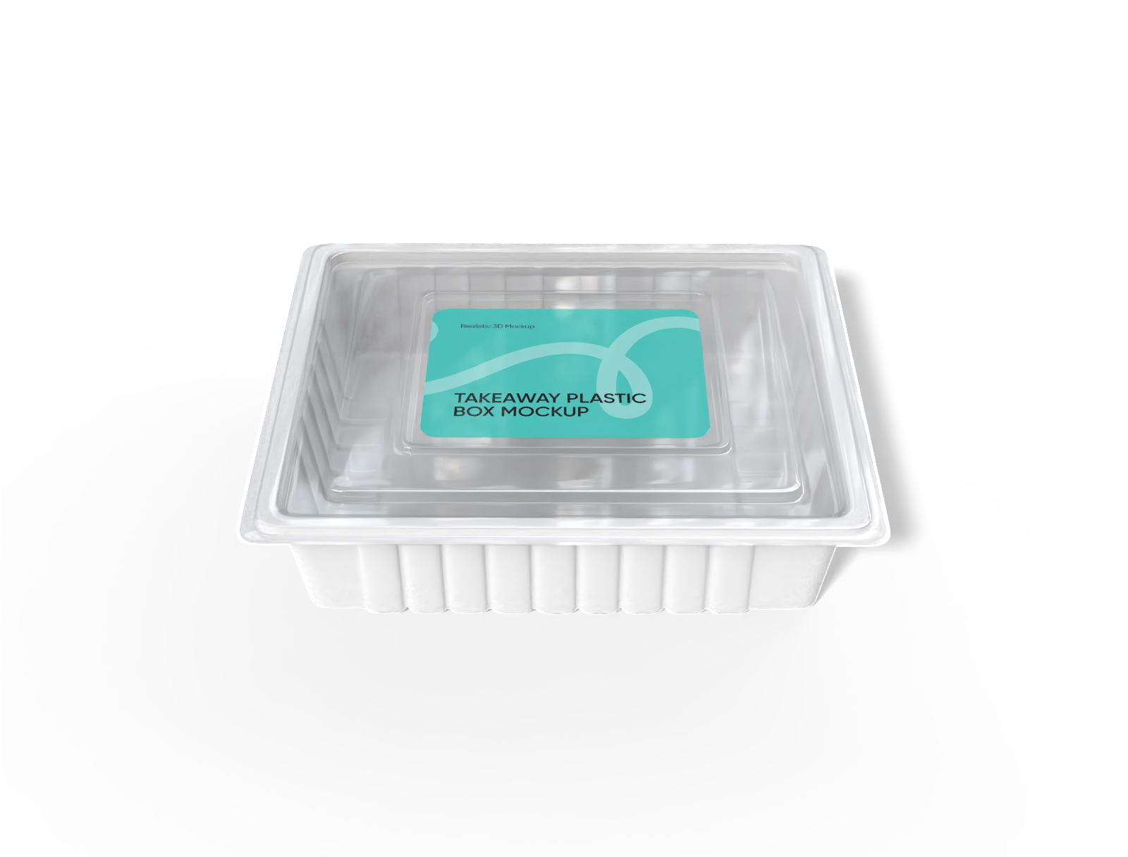 Plastic food container mockup