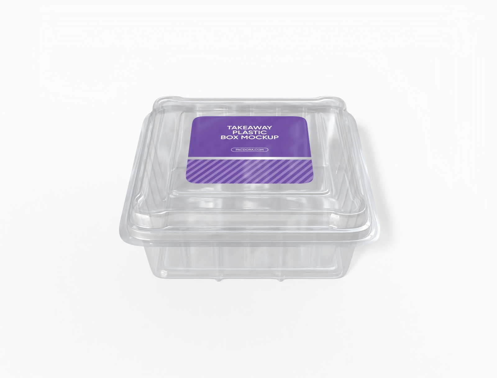 Plastic food container mockup